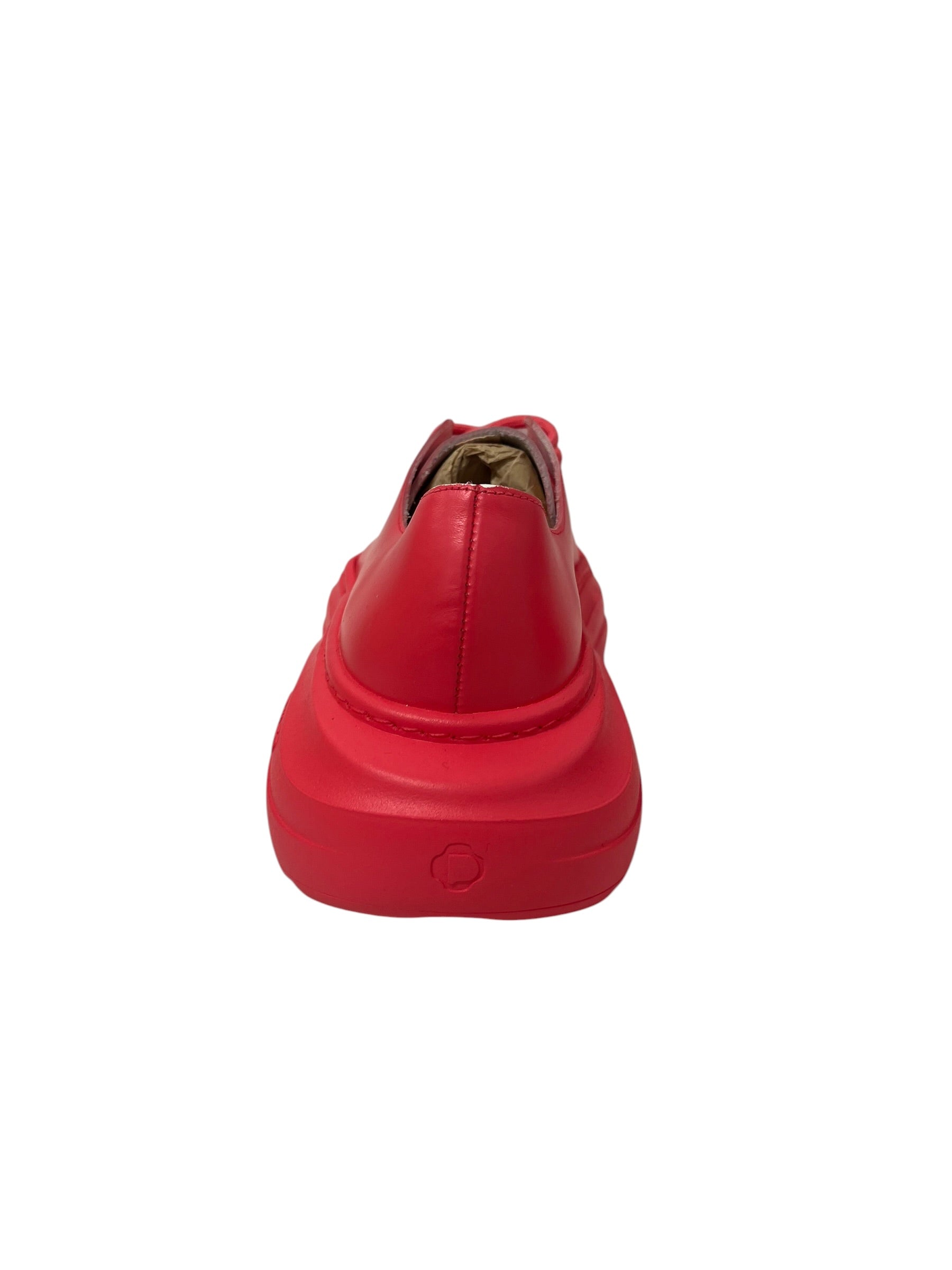 PHILEO/Low-Sneakers/EU 38/Leather/RED/lace red red laces view 5