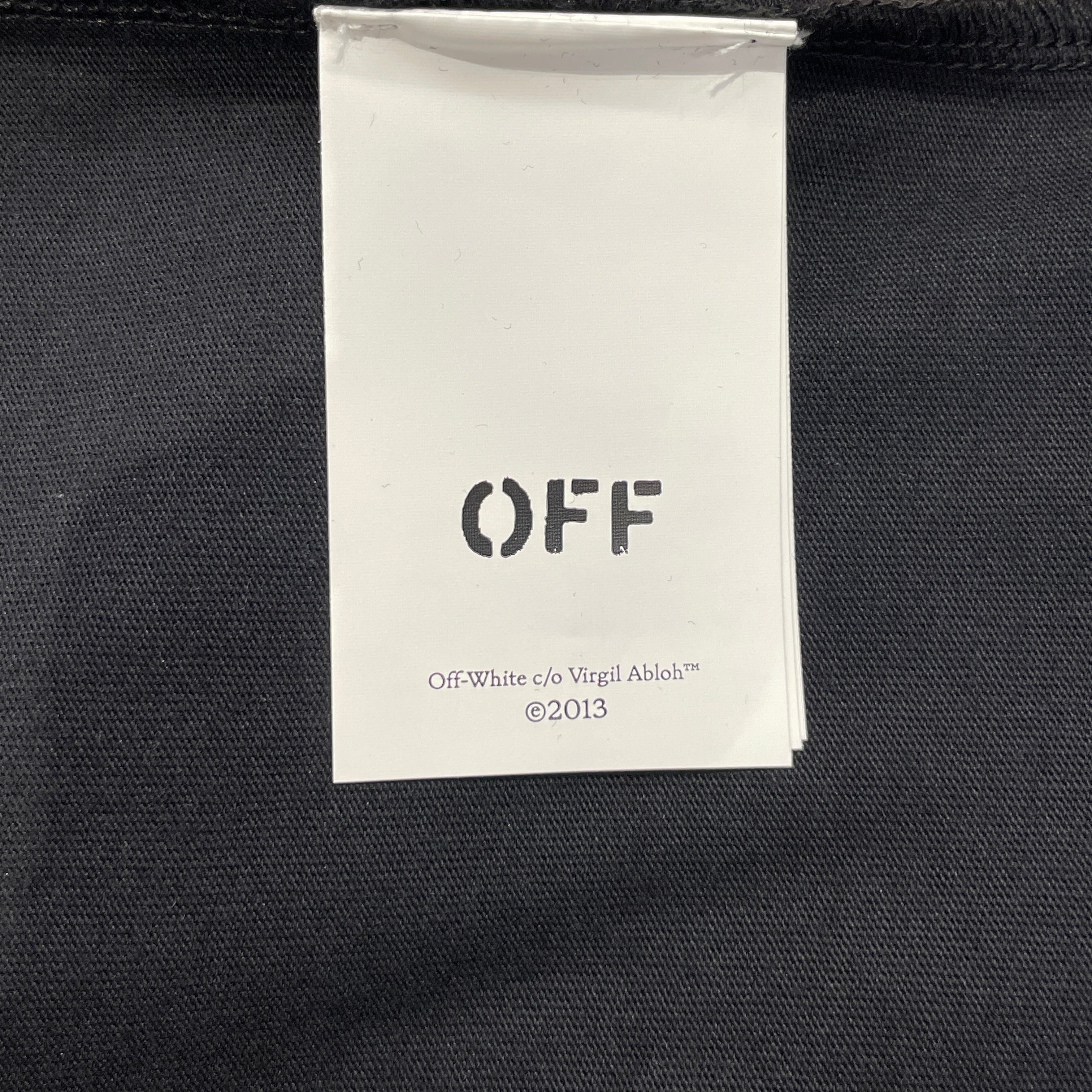 OFF-WHITE/T-Shirt/M/Cotton/BLK/BLUE TYPE FACE NWT view 4