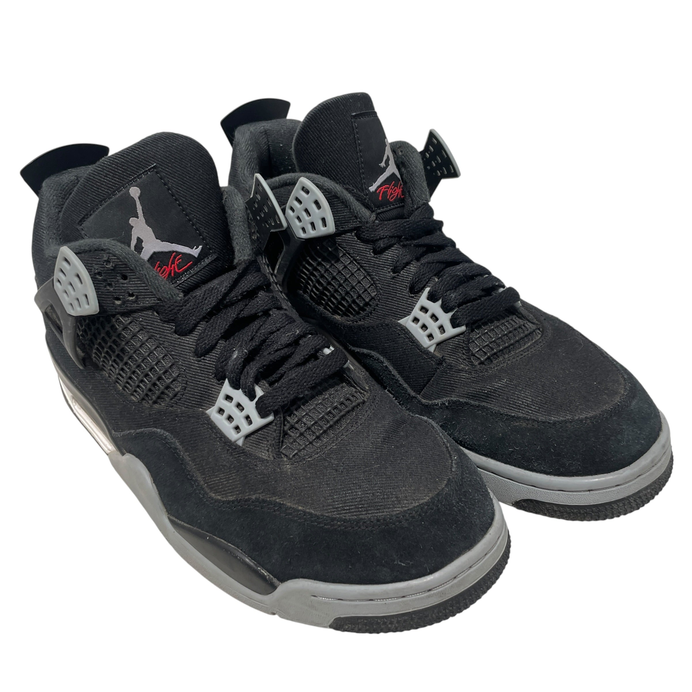 NIKE/Low-Sneakers/US 10/Cotton/BLK/Air Jordan 4 'Black Canvas' view 1