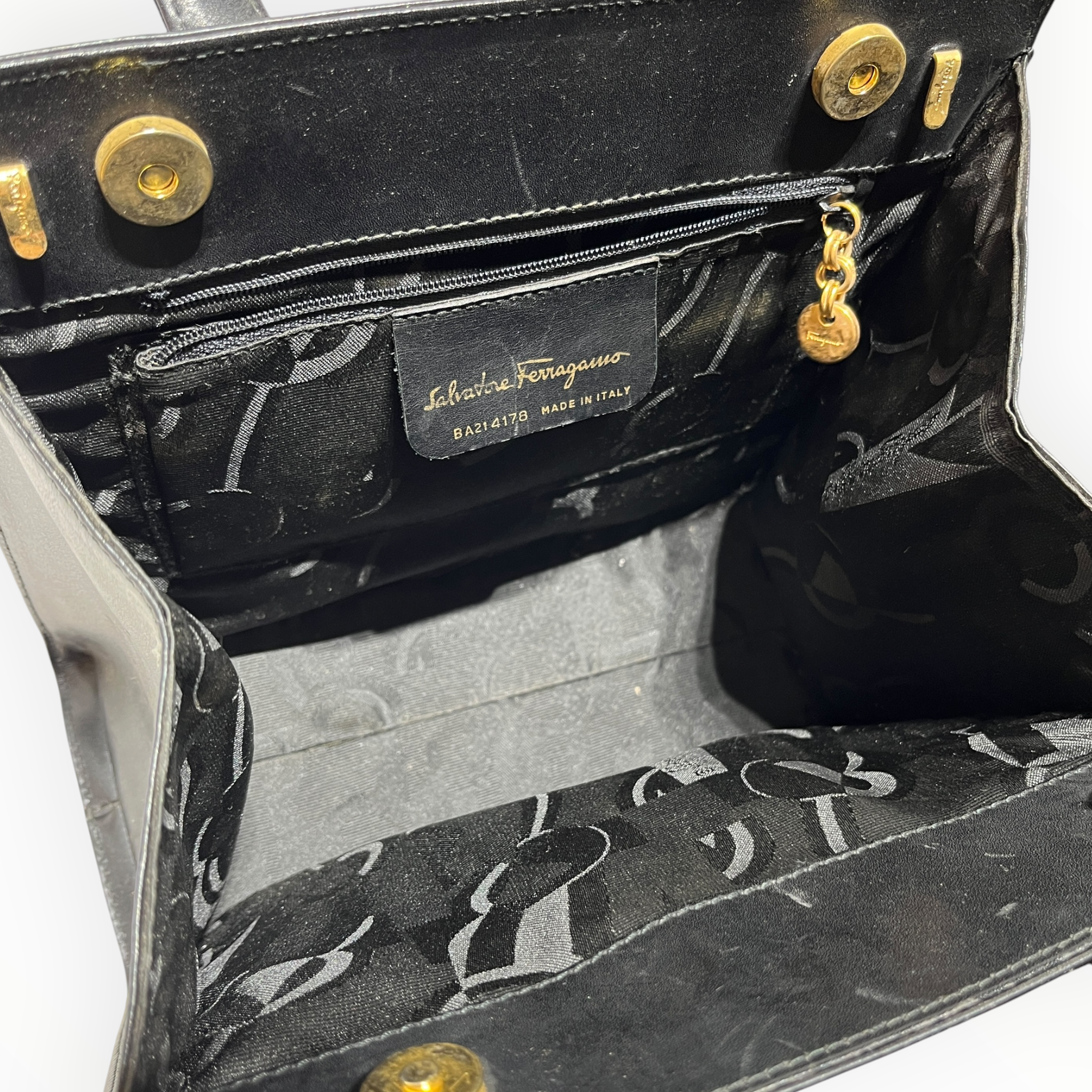 Salvatore Ferragamo/Hand Bag/Nylon/BLK/bow bag view 4