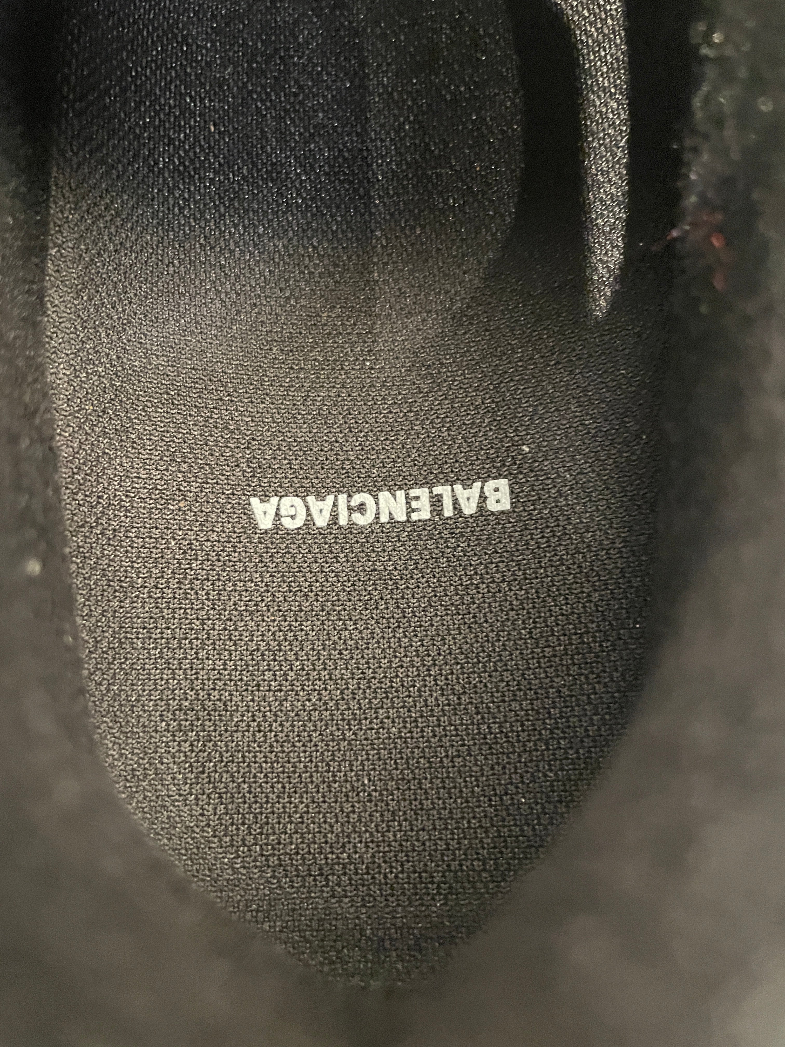 BALENCIAGA/Low-Sneakers/EU 42/Leather/BLK/Hamptons Worn-Out view 3