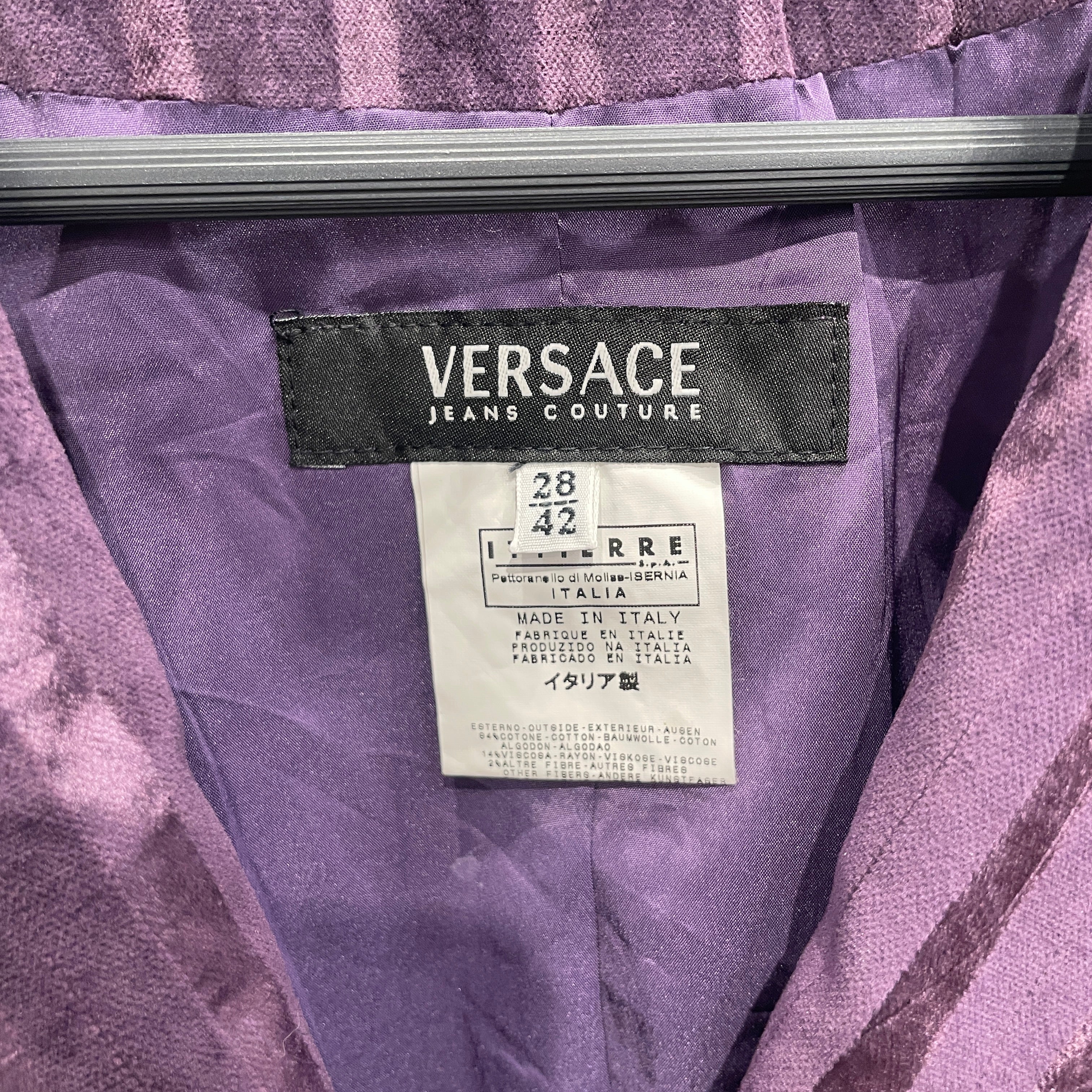 VERSACE/Tailored Jkt/42/Stripe/PPL/VERSACE JEANS COUTURE VELVET view 3