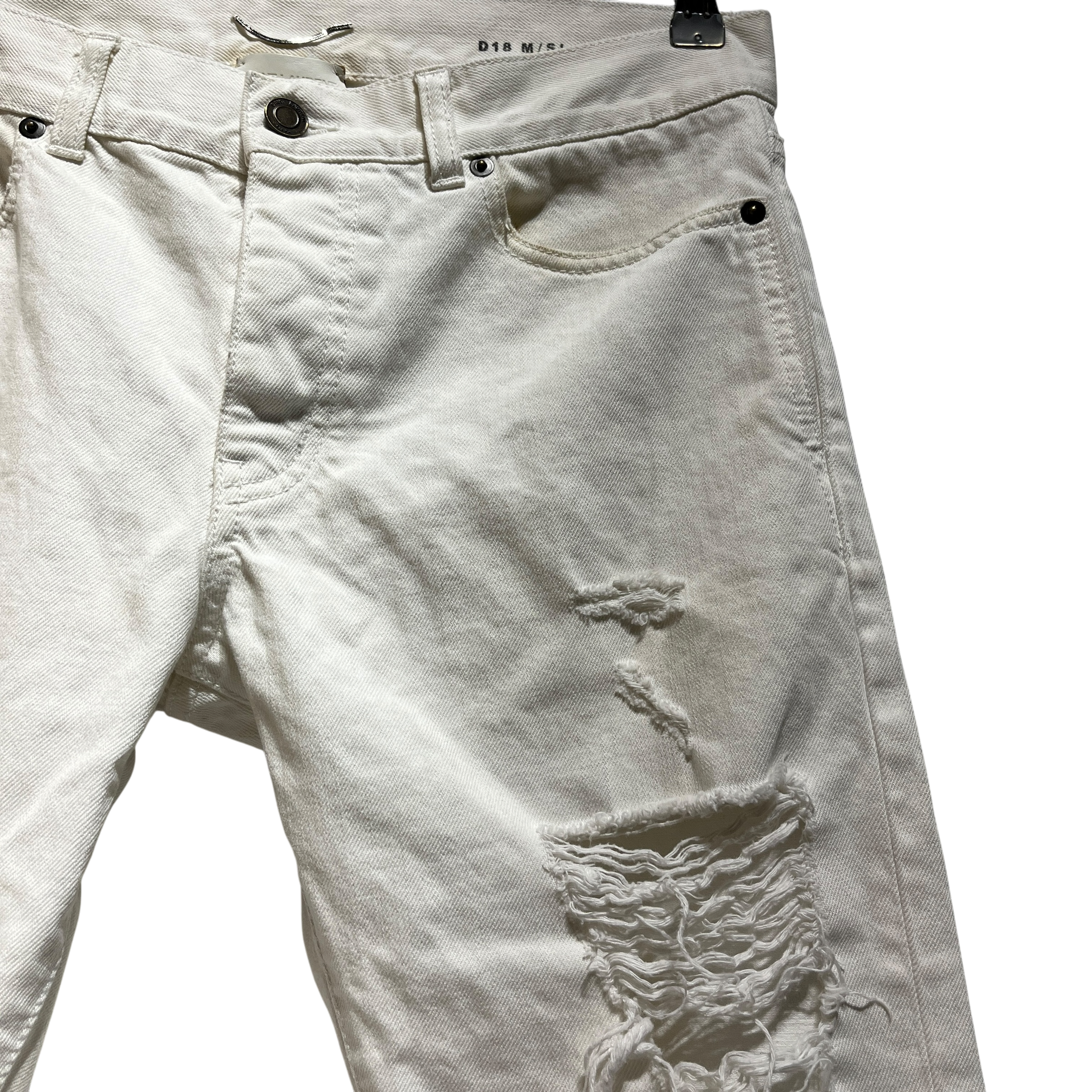 SAINT LAURENT/Skinny Pants/30/Denim/WHT/D18 DISTRESSED view 6