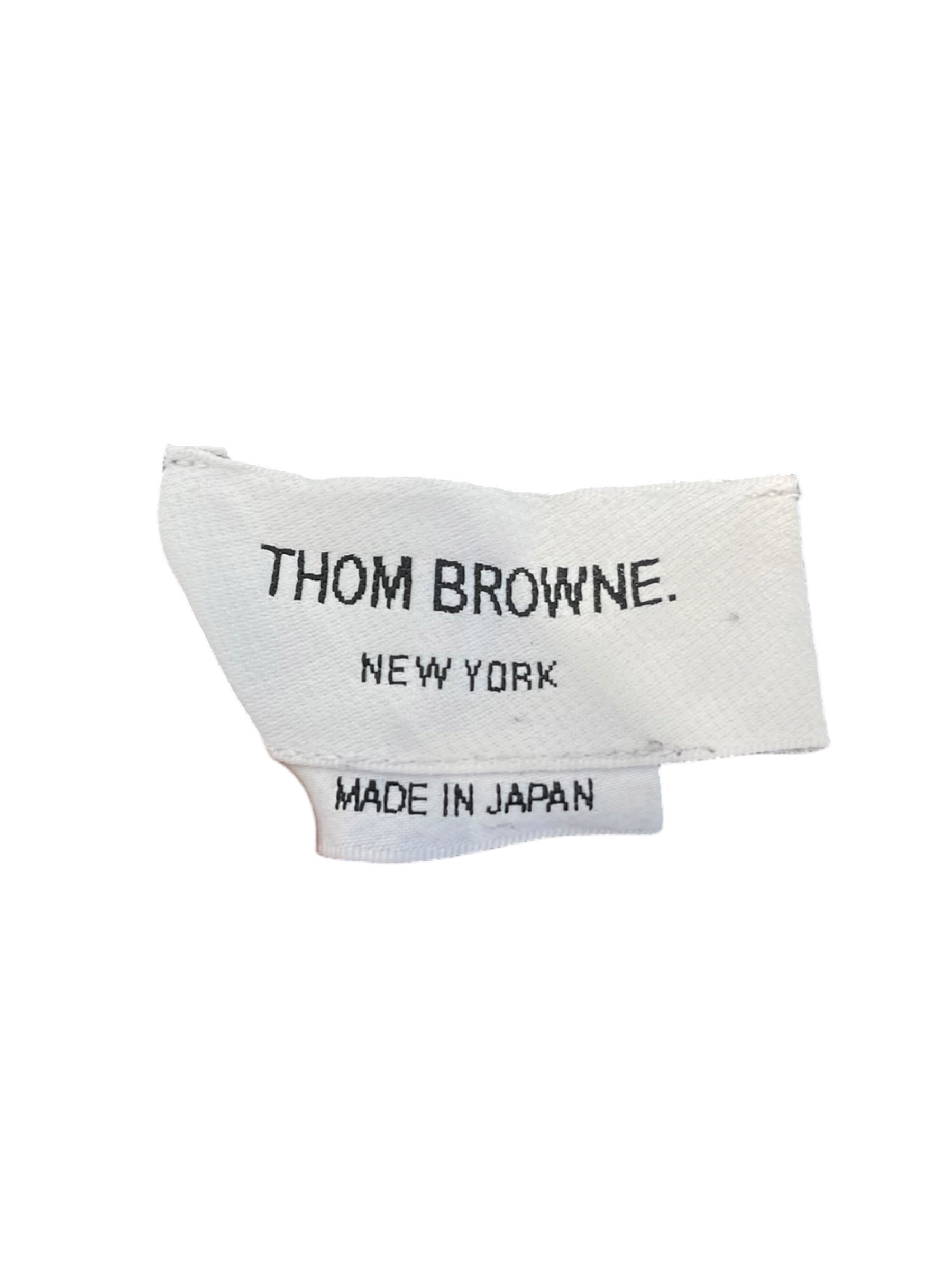 THOM BROWNE. NEW YORK/Pants/3/Cotton/GRY/Stripe/4-BAR LEFT LEG view 3
