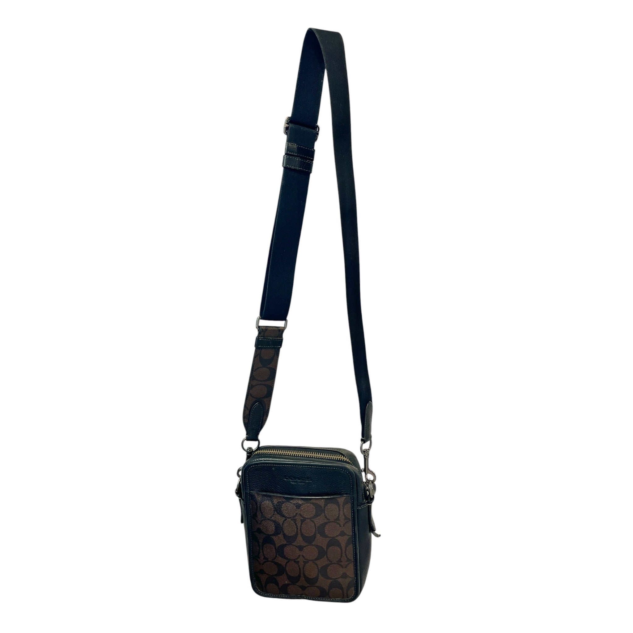 COACH/Cross Body Bag/Monogram/Leather/BLK/Sullivan Crossbody view 1