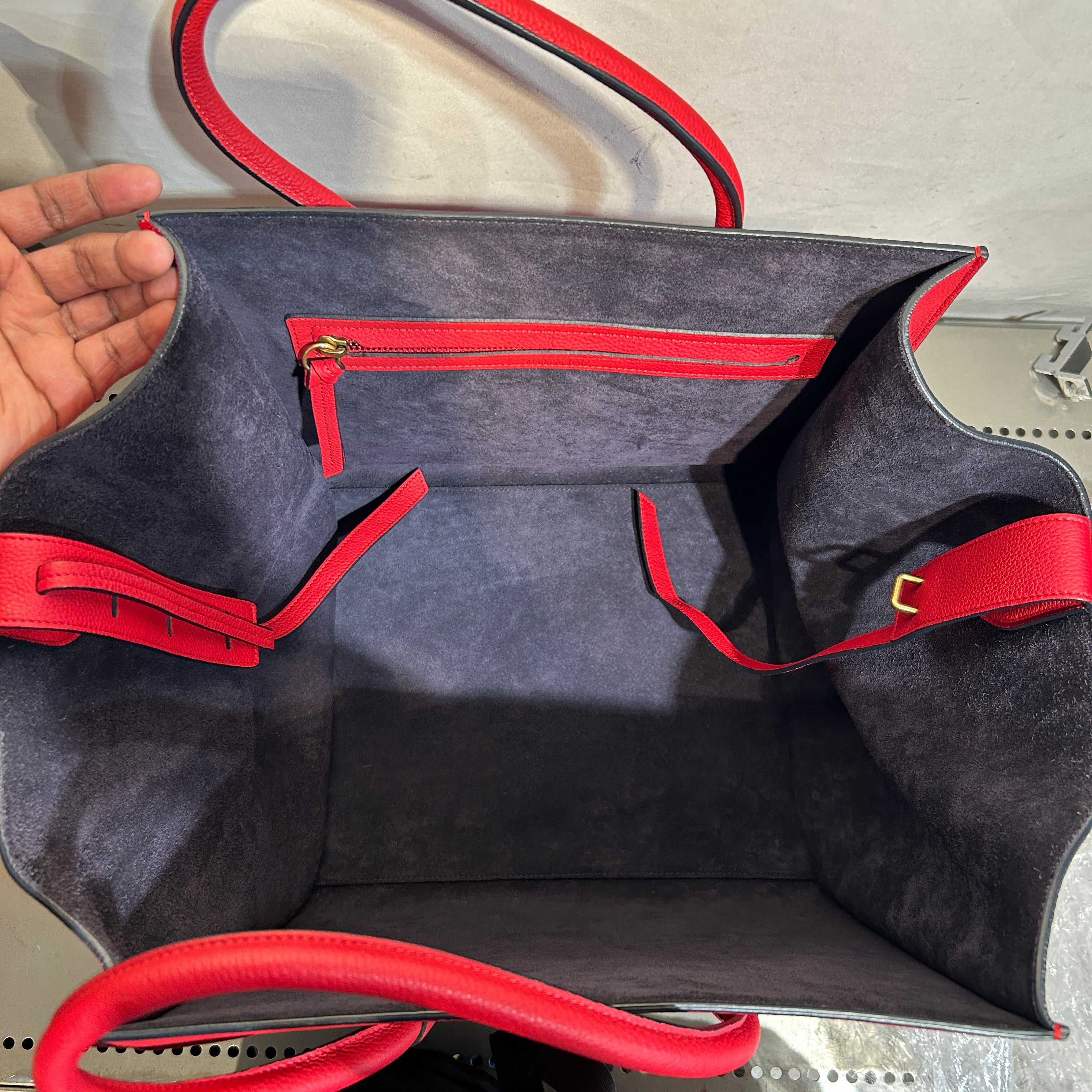CELINE/Luggage/Leather/RED/luggage mini red view 4