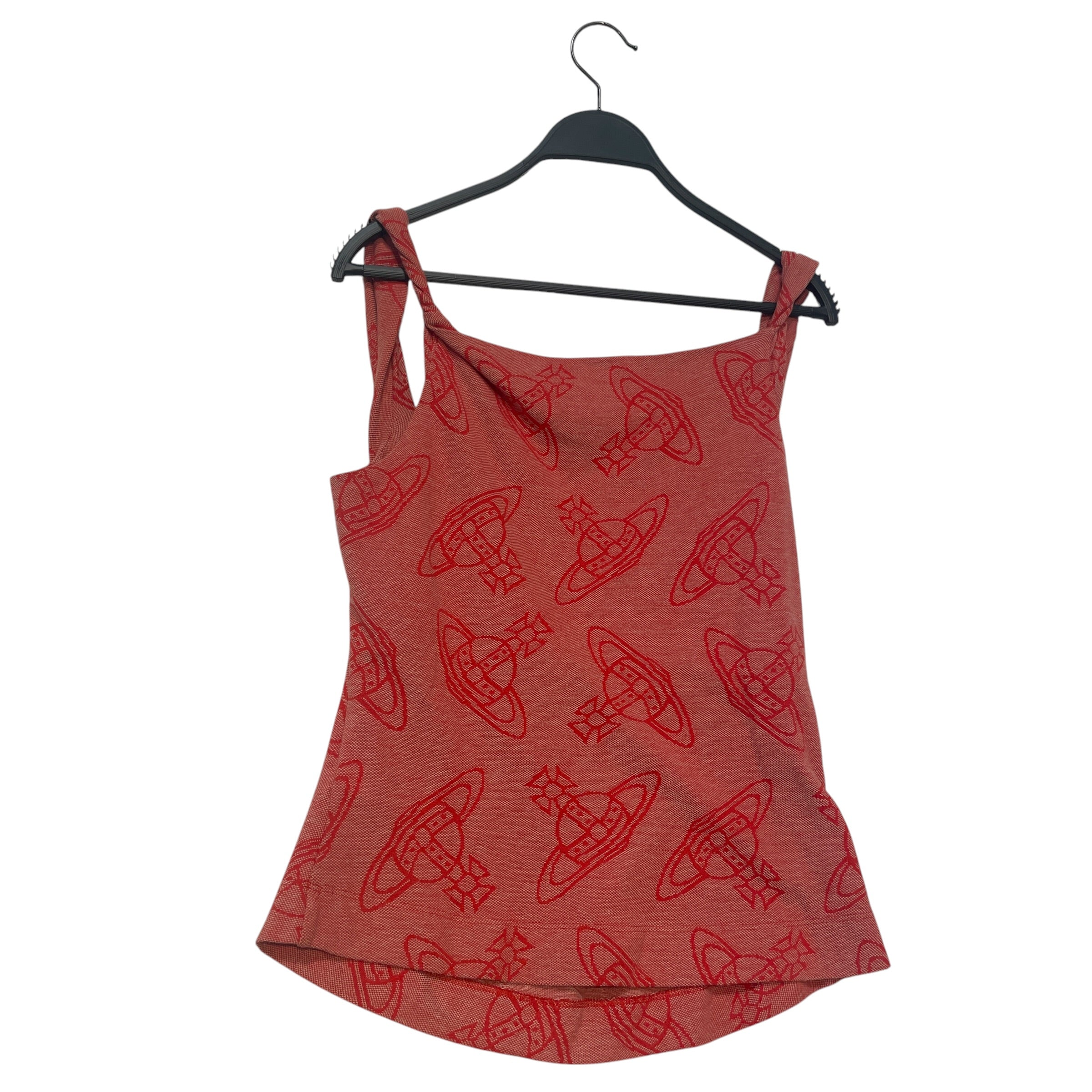 Vivienne Westwood/SS Cut & Sew/M/Monogram/Leather/RED/Anna Orb Tankop view 2
