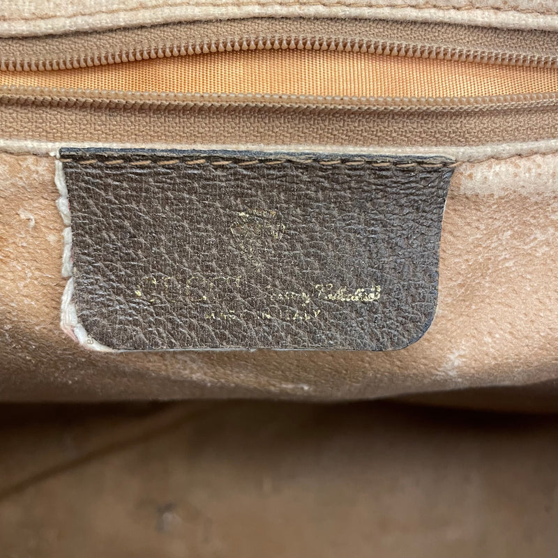 GUCCI/Bag/All Over Print/Leather/GRY/vintage Dr. Bah