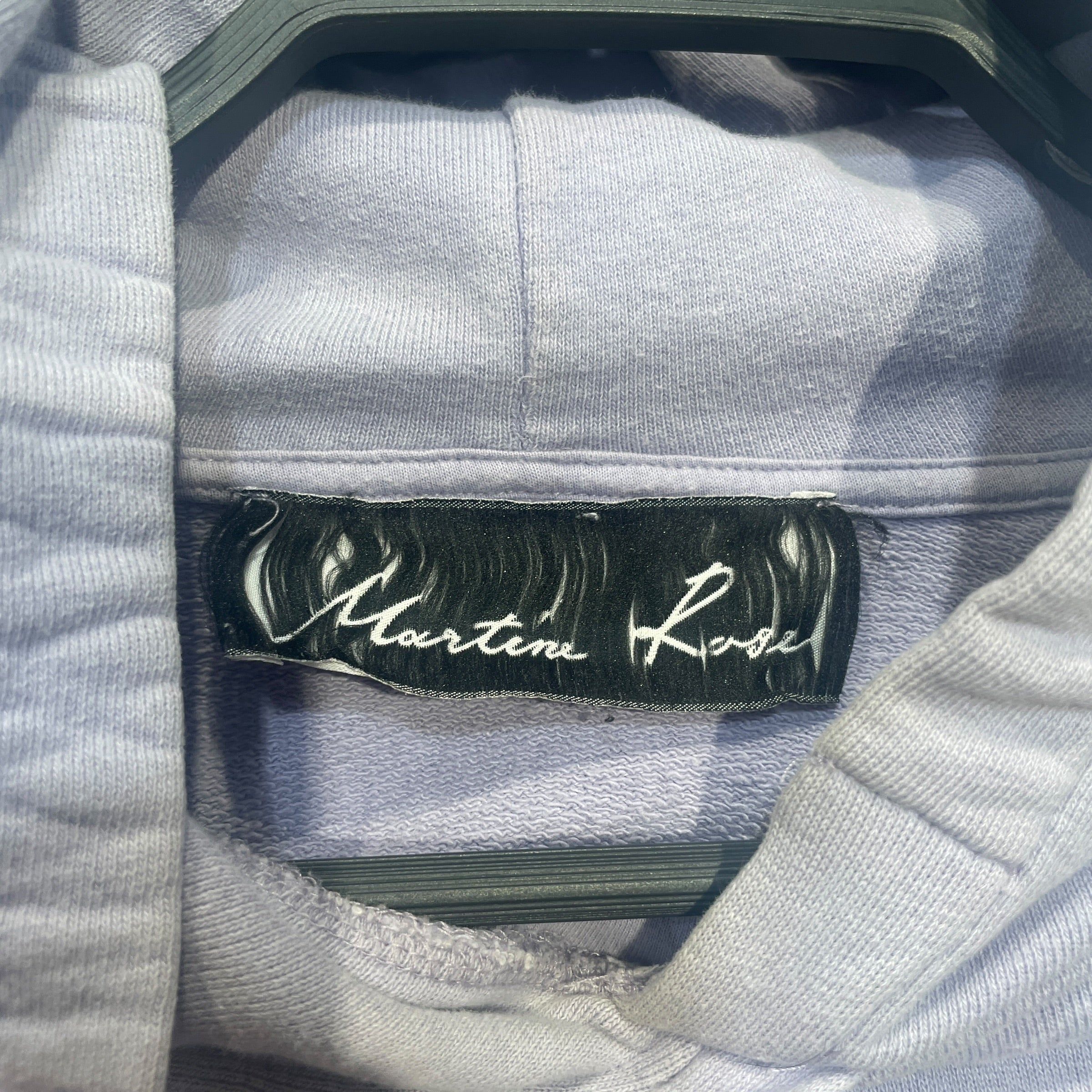 MARTINE ROSE/Hoodie/S/Cotton/BLU/Logo Hoodie view 3