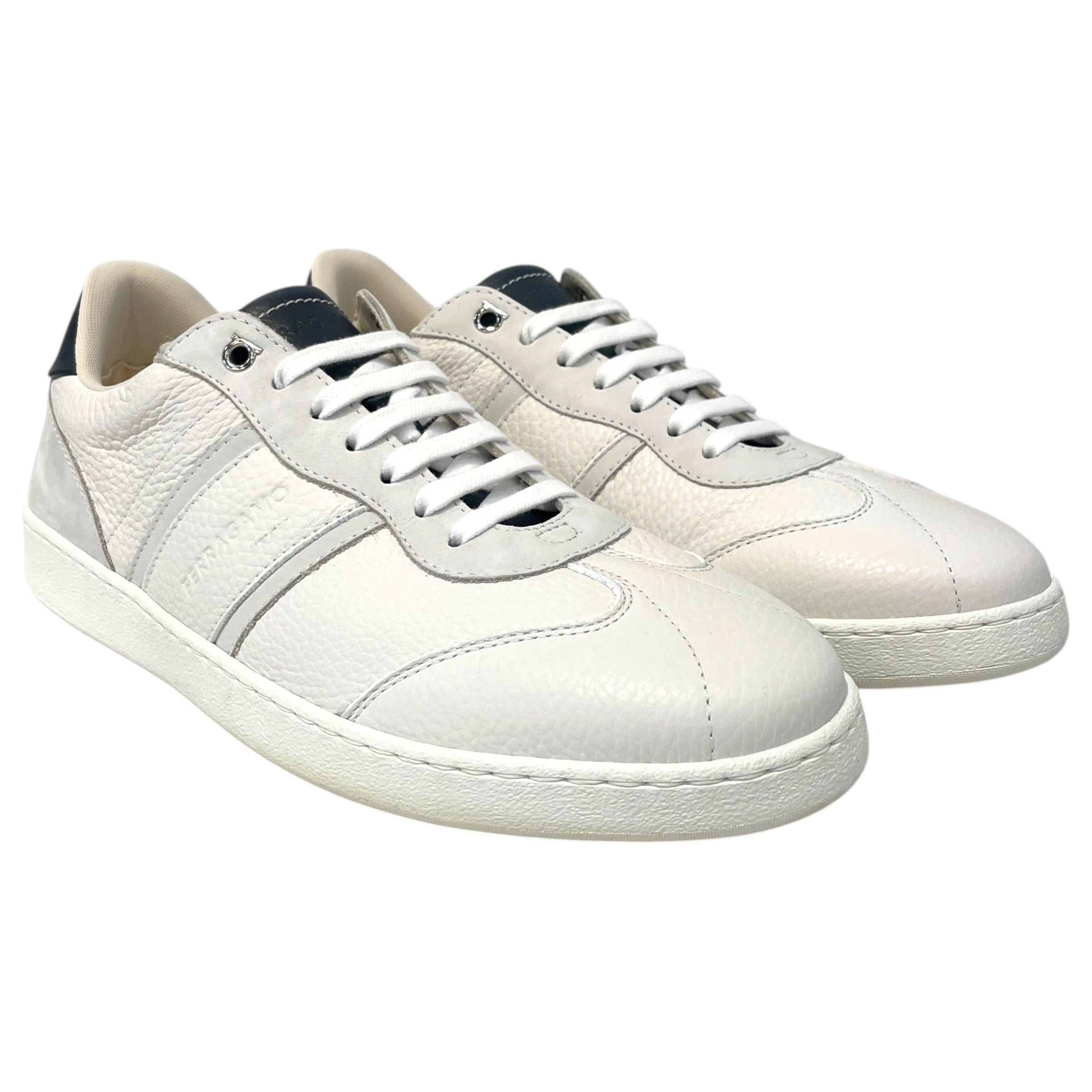 Salvatore Ferragamo/Low-Sneakers/US 8.5/Leather/WHT/ view 1