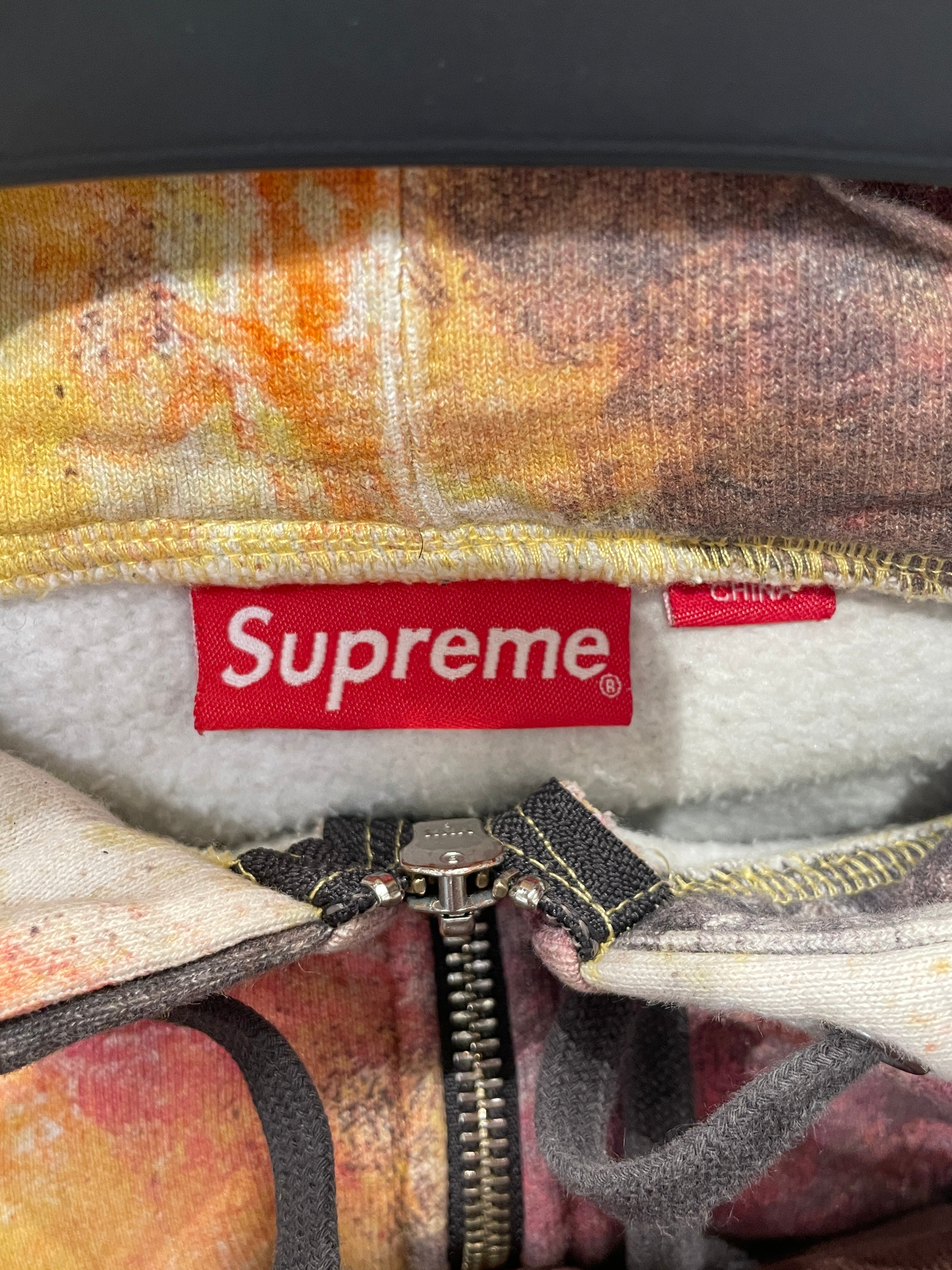 Supreme/Zip Up Hoodie/XL/All Over Print/Cotton/MLT/RED/YLW TONES PAINTING ALL OVR view 3