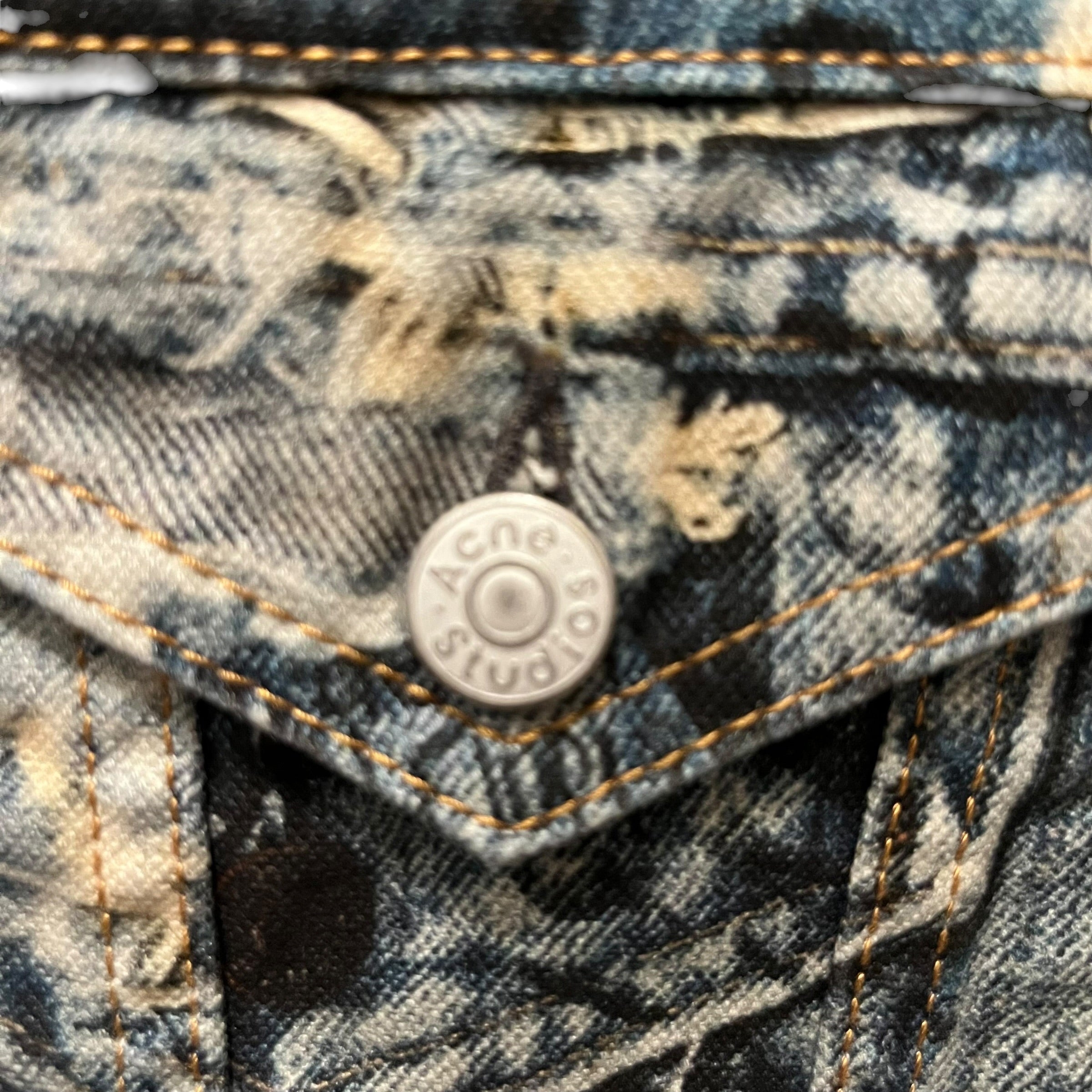 Acne Studios/Souvenir Jkt/M/Cotton/BLU/All Over Print/scribble view 6