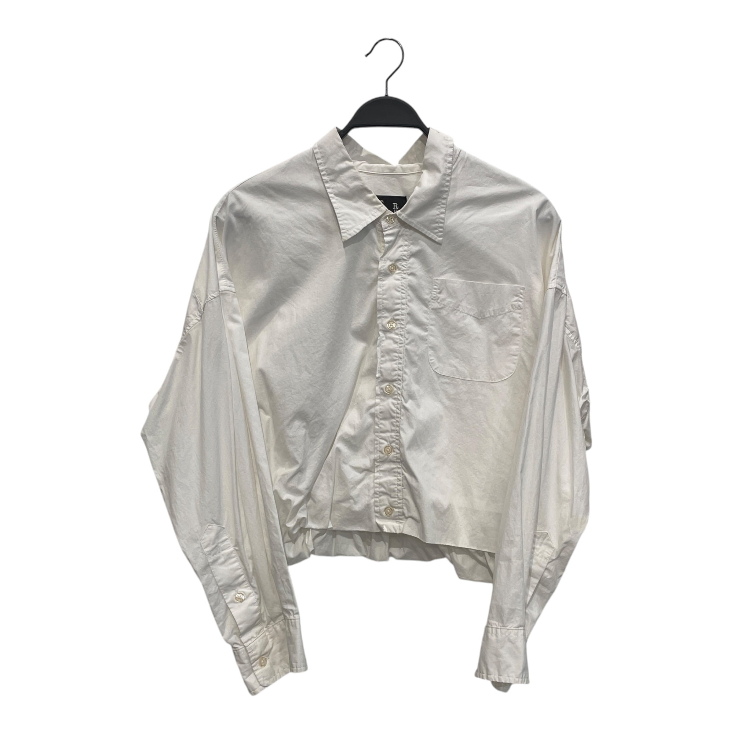 R13/LS Blouse/XS/Cotton/WHT/ELASTIC WAIST/CROPPED view 1