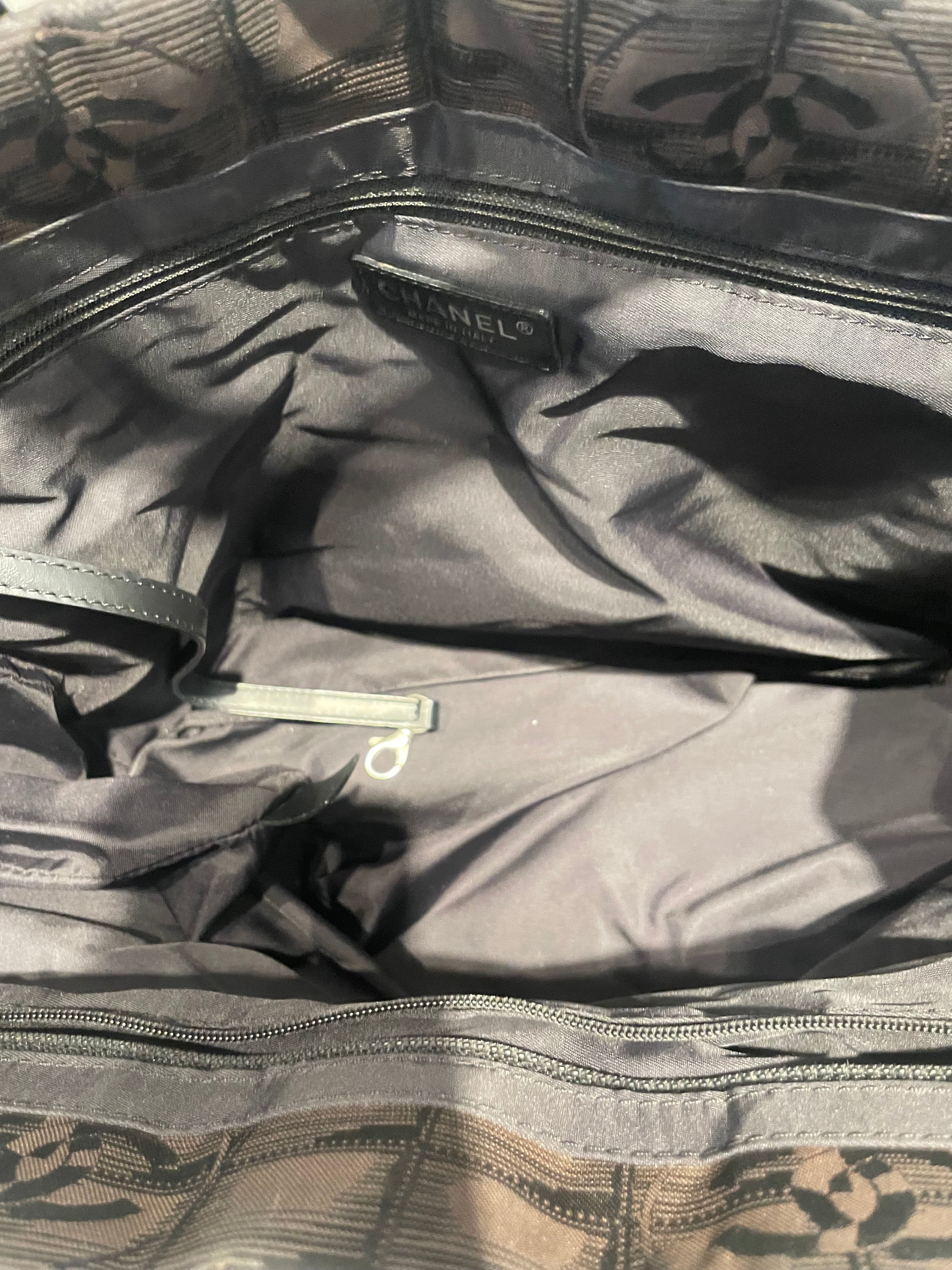 CHANEL/Tote Bag/Nylon/BLK/Travel Line Bag view 3
