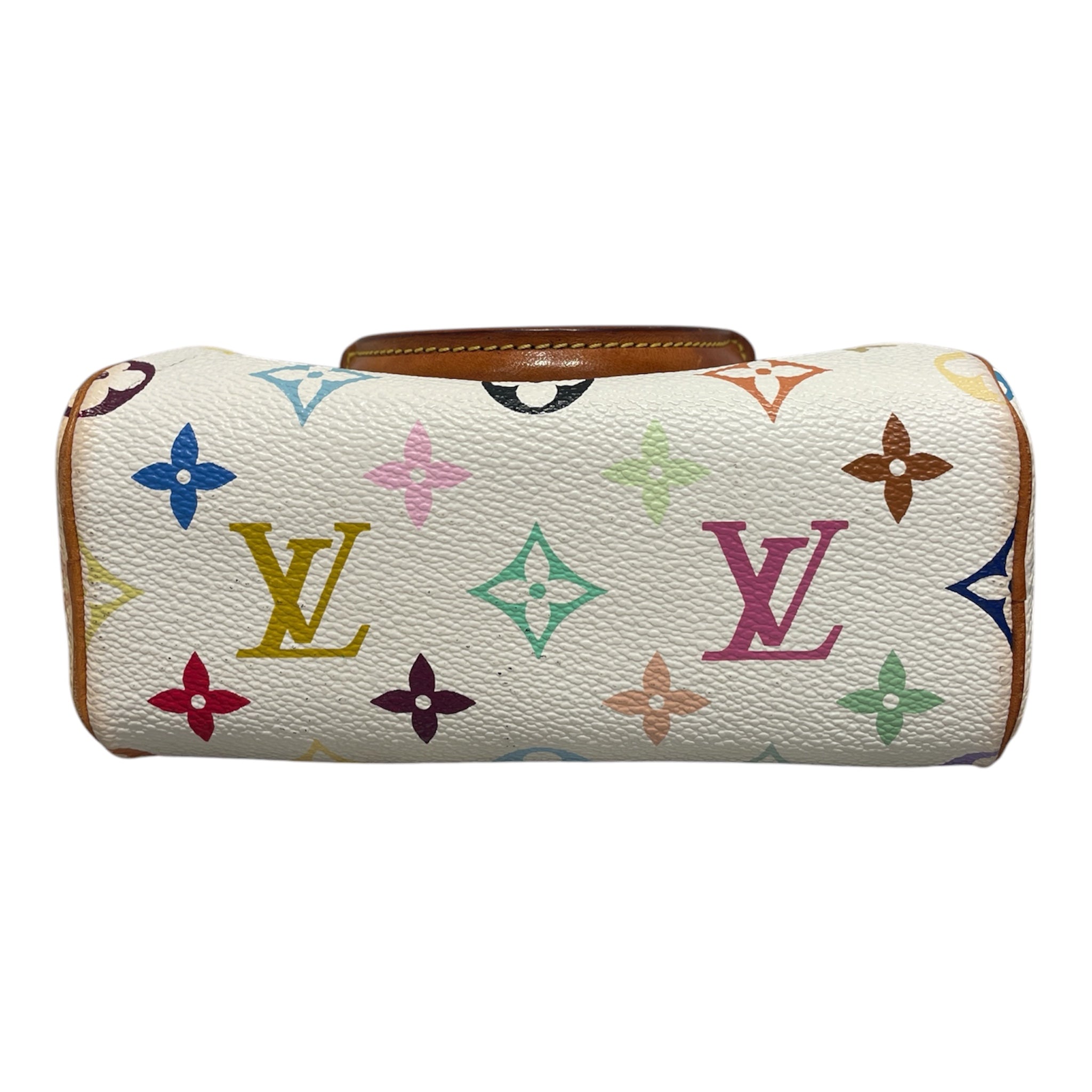LOUIS VUITTON/Hand Bag/Leather/WHT/Takashi Murakami Mini Speedy view 4