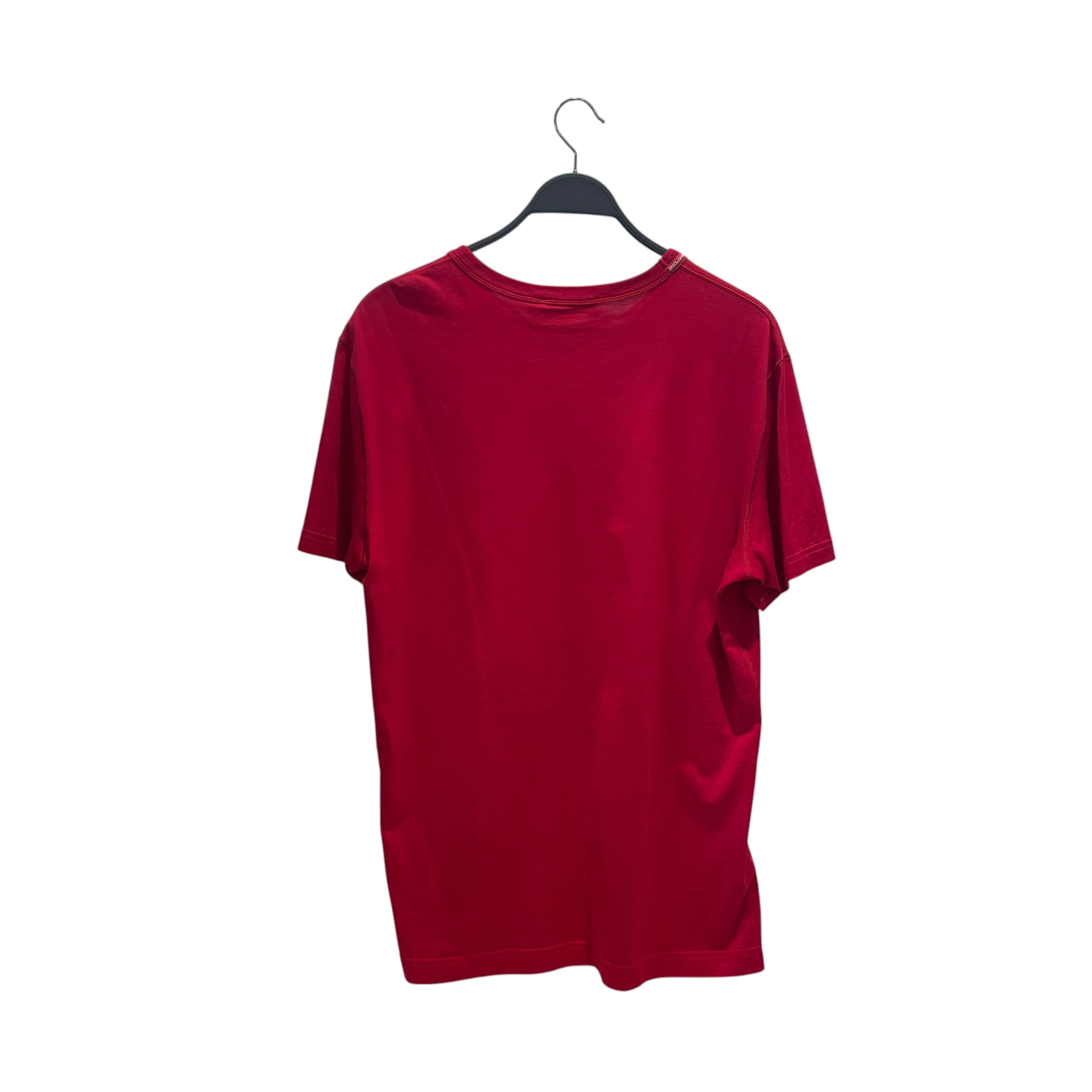 DOLCE&GABBANA/T-Shirt/54/Cotton/RED/Dolce&Gabana DG Patch shirt view 2