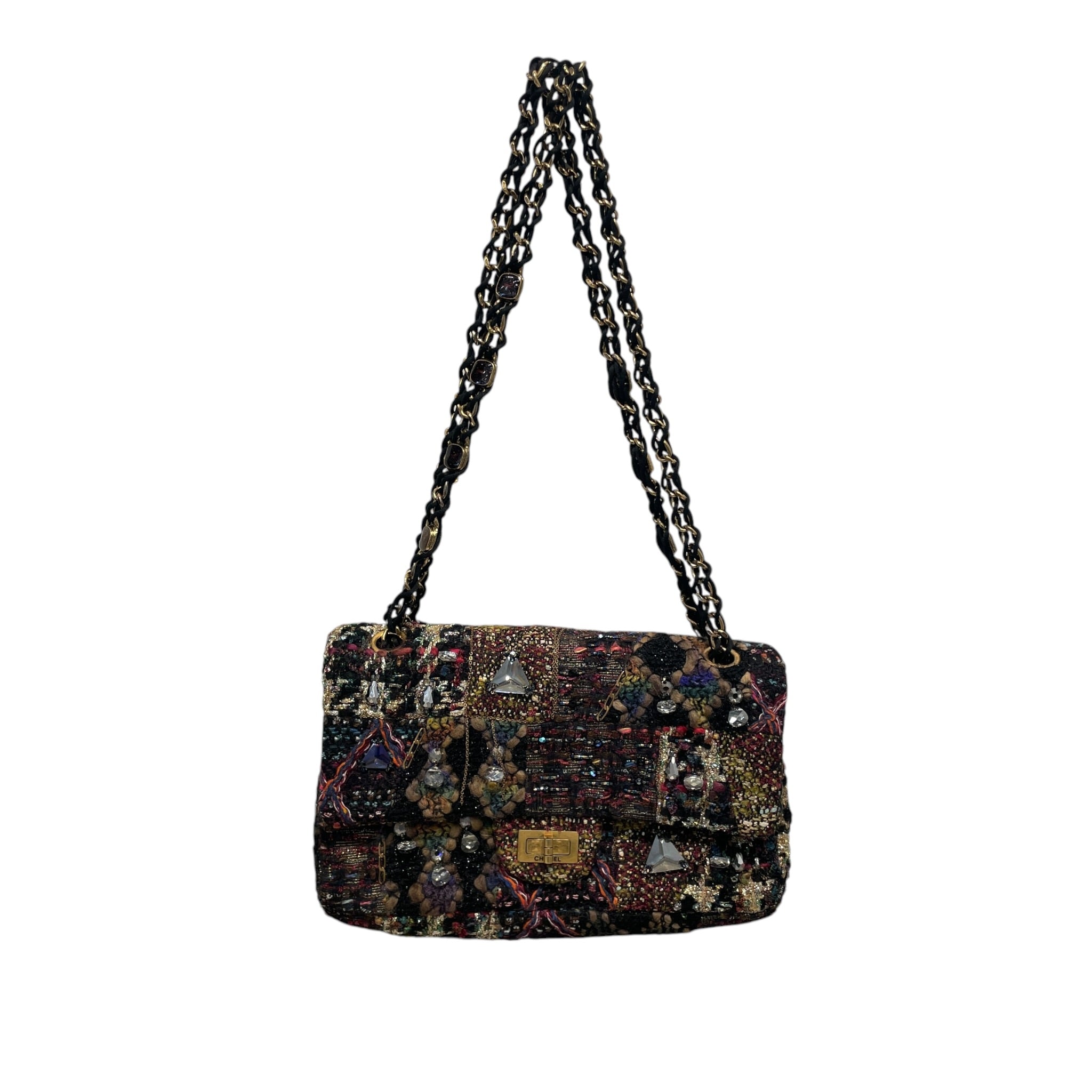 CHANEL/Cross Body Bag/BLK/ BYZANCE TWEED REISSUE 2.55 view 1