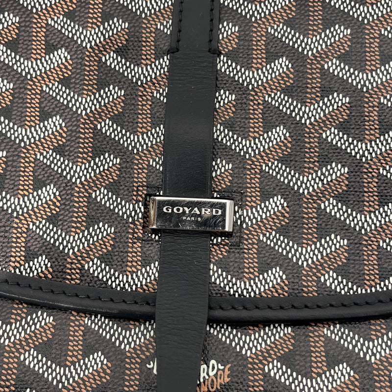 GOYARD/Cross Body Bag/Monogram/Leather/BLK/belvedere pm