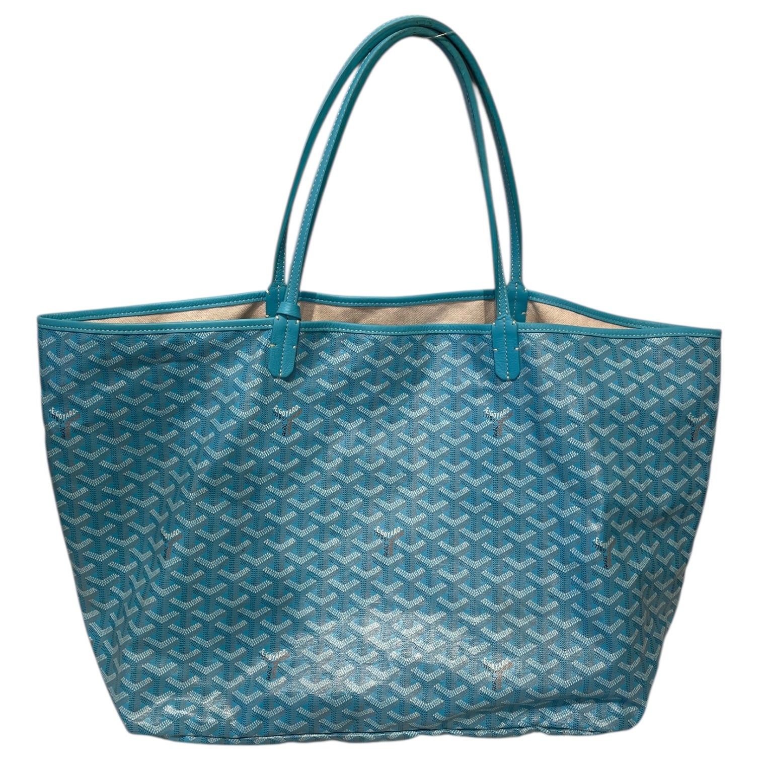 GOYARD/Tote Bag/All Over Print/Leather/BLU/ST. LOUIS PM TURQUOISE view 1