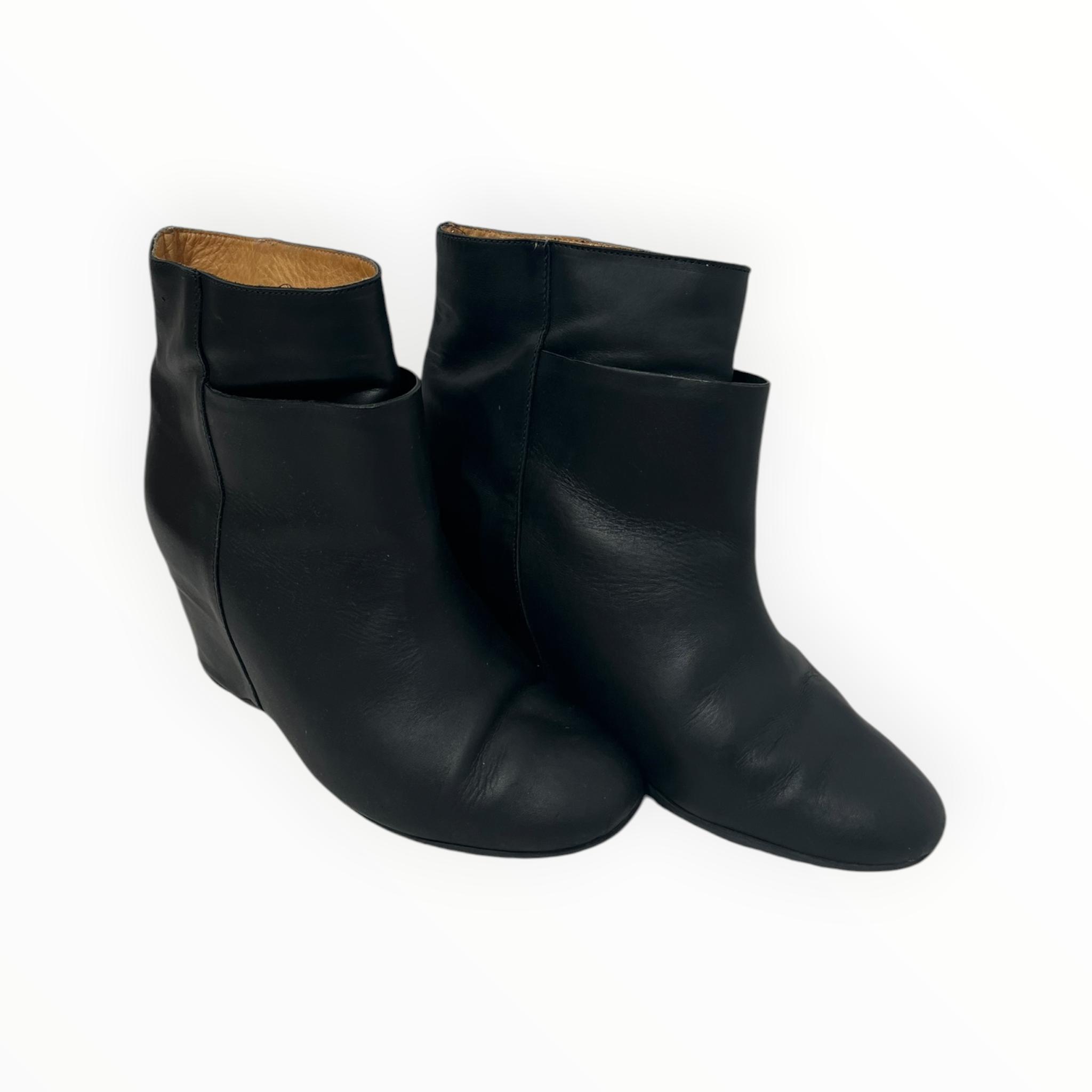 MM6/Heels/EU 38.5/Leather/BLK/DOUBLE TIERED ANKLE view 1