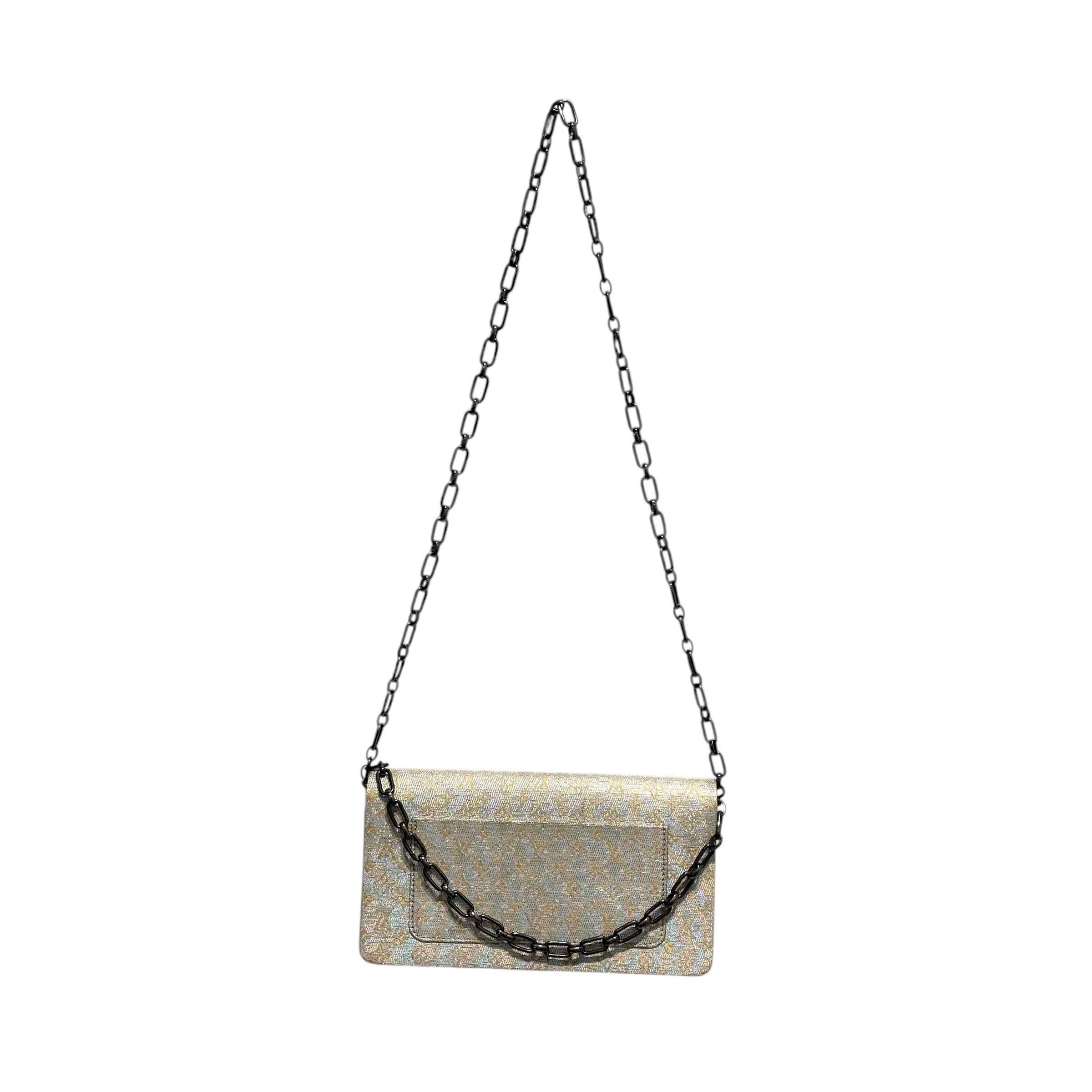 LOUIS VUITTON/Cross Body Bag/Monogram/SLV/2002 CRUISE LINE METALLIC view 4