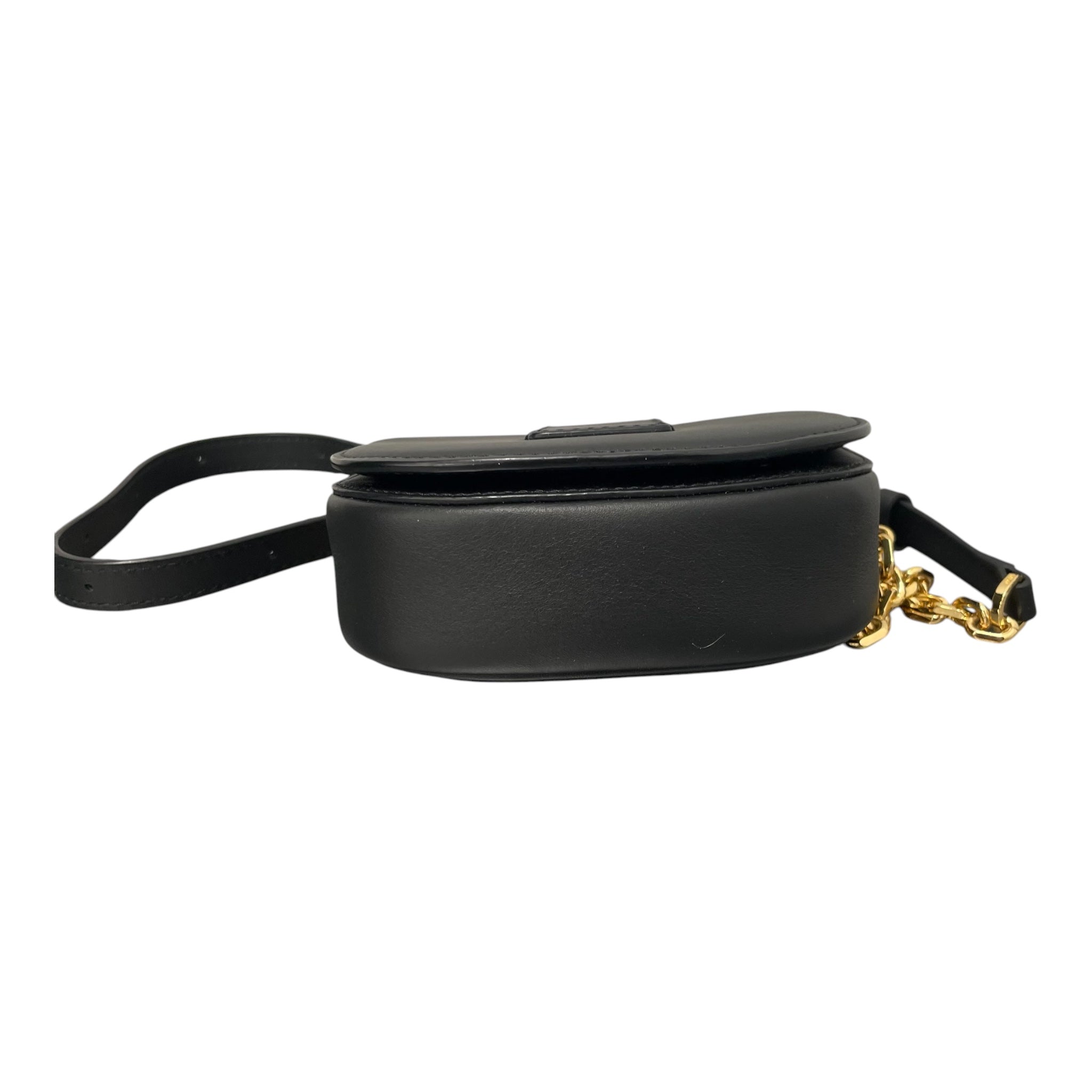 MCM/Cross Body Bag/Leather/BLK/gold mcm logo view 4