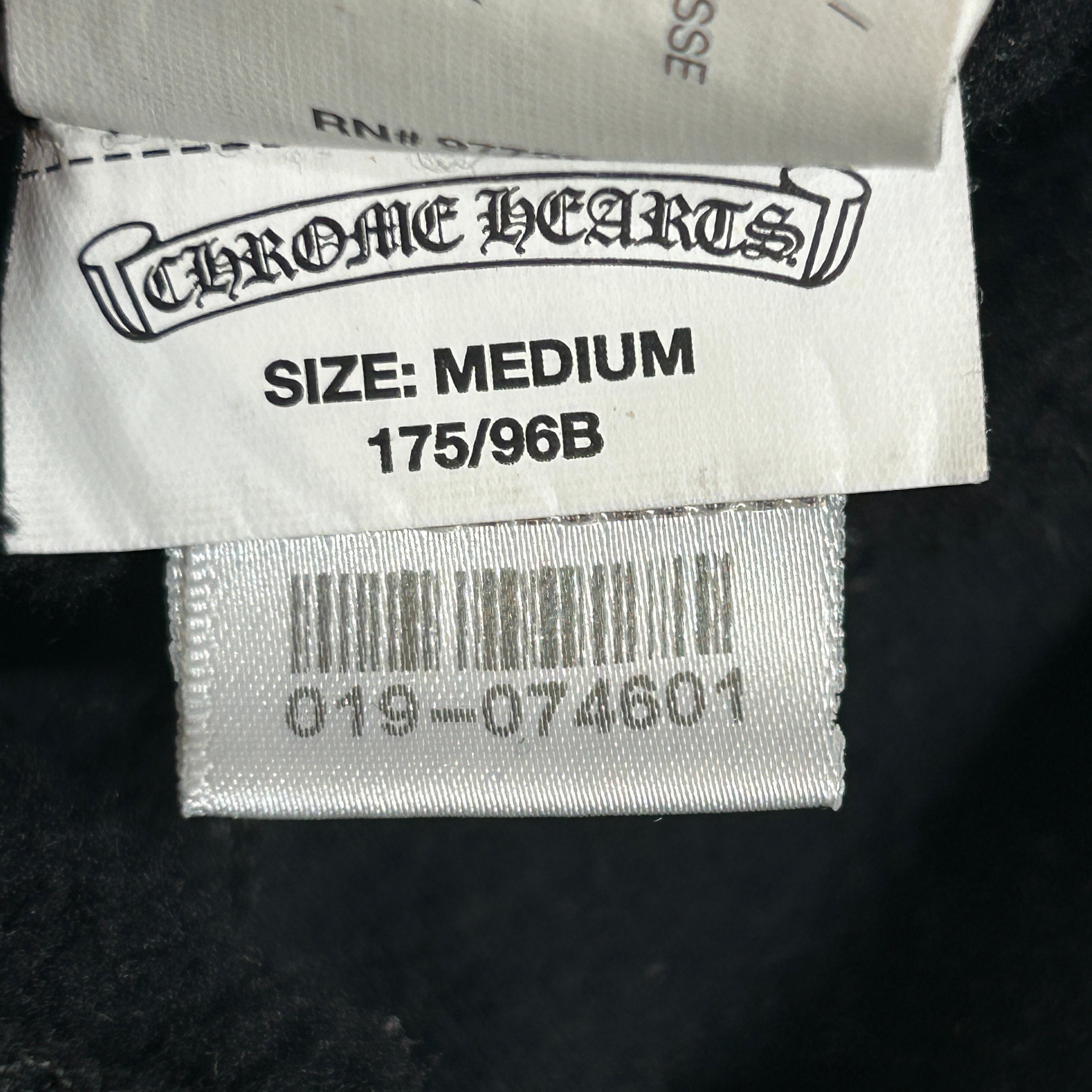 CHROME HEARTS/Zip Up Hoodie/M/Graphic/Cotton/BLK/dagger zip horseshoes view 3