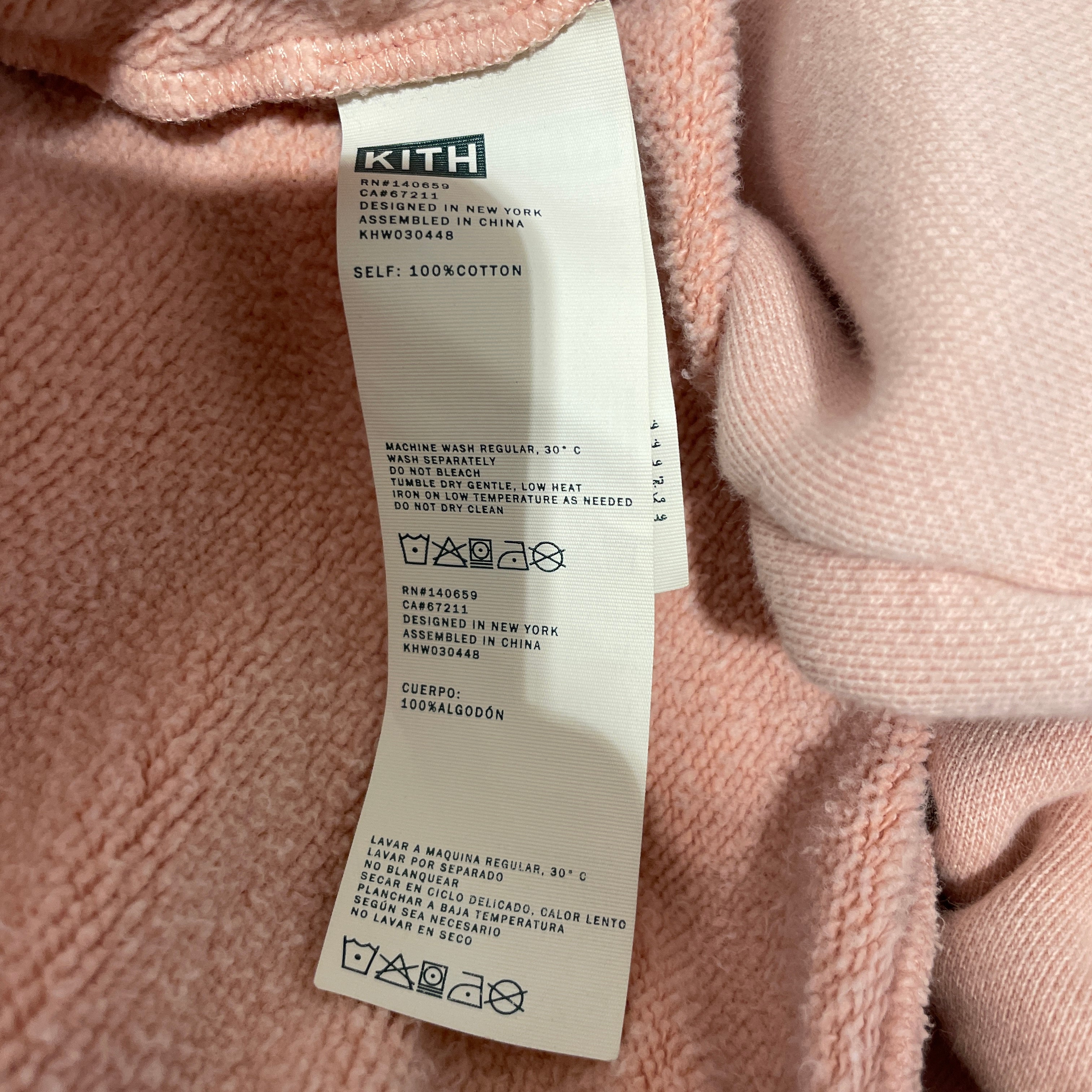 KITH/Zip Up Hoodie/XXL/Cotton/PNK/Oversize/Cropped view 4