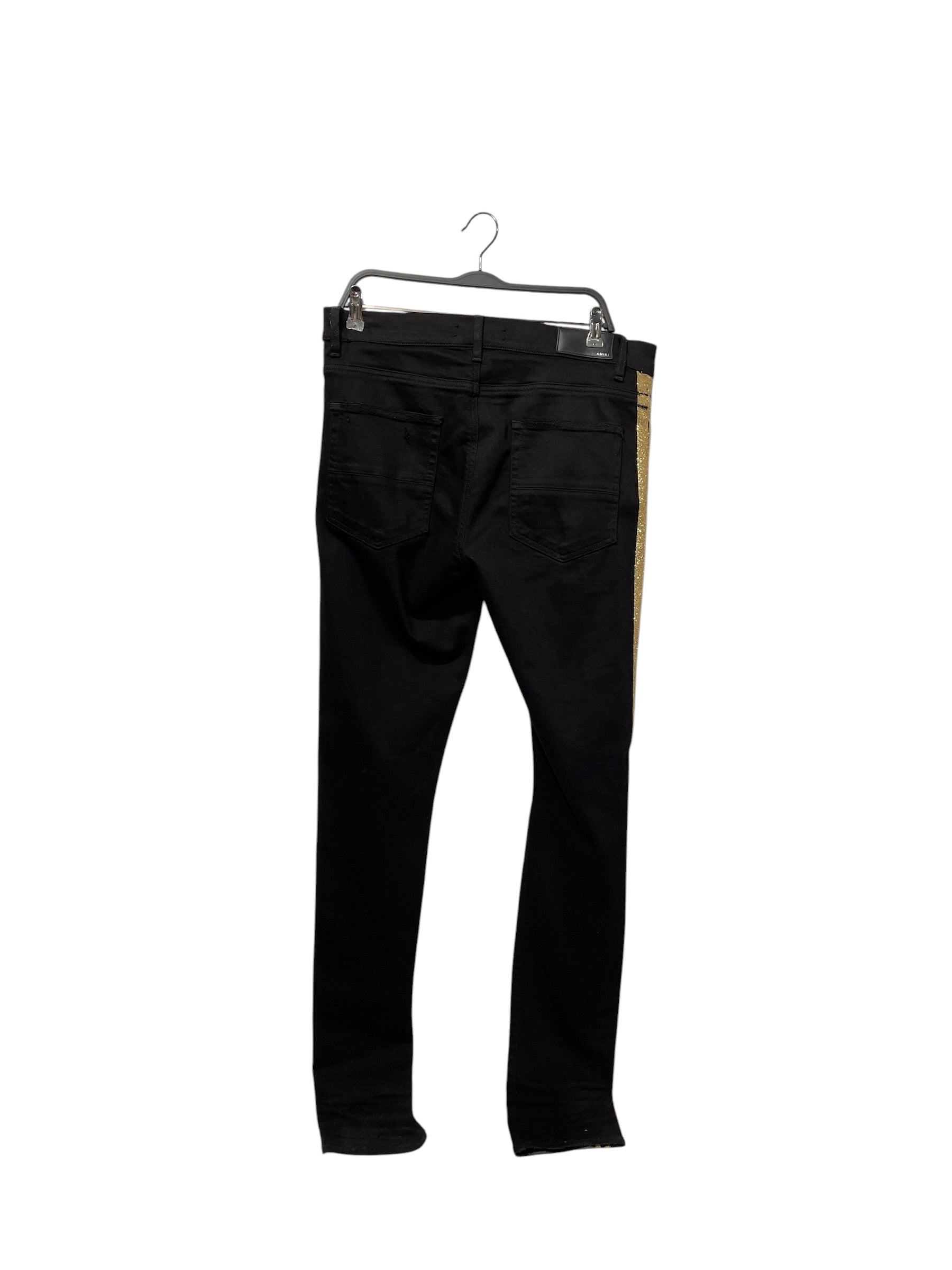 AMIRI/Pants/36/Cotton/BLK/Stripe/golden stripe ots view 2