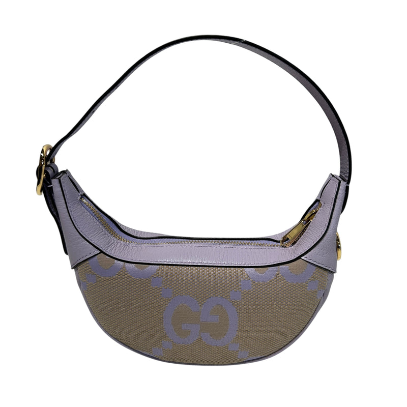 GUCCI/Hand Bag/OS/Monogram/Leather/PPL/Ophidia Jumbo GG Half Moon