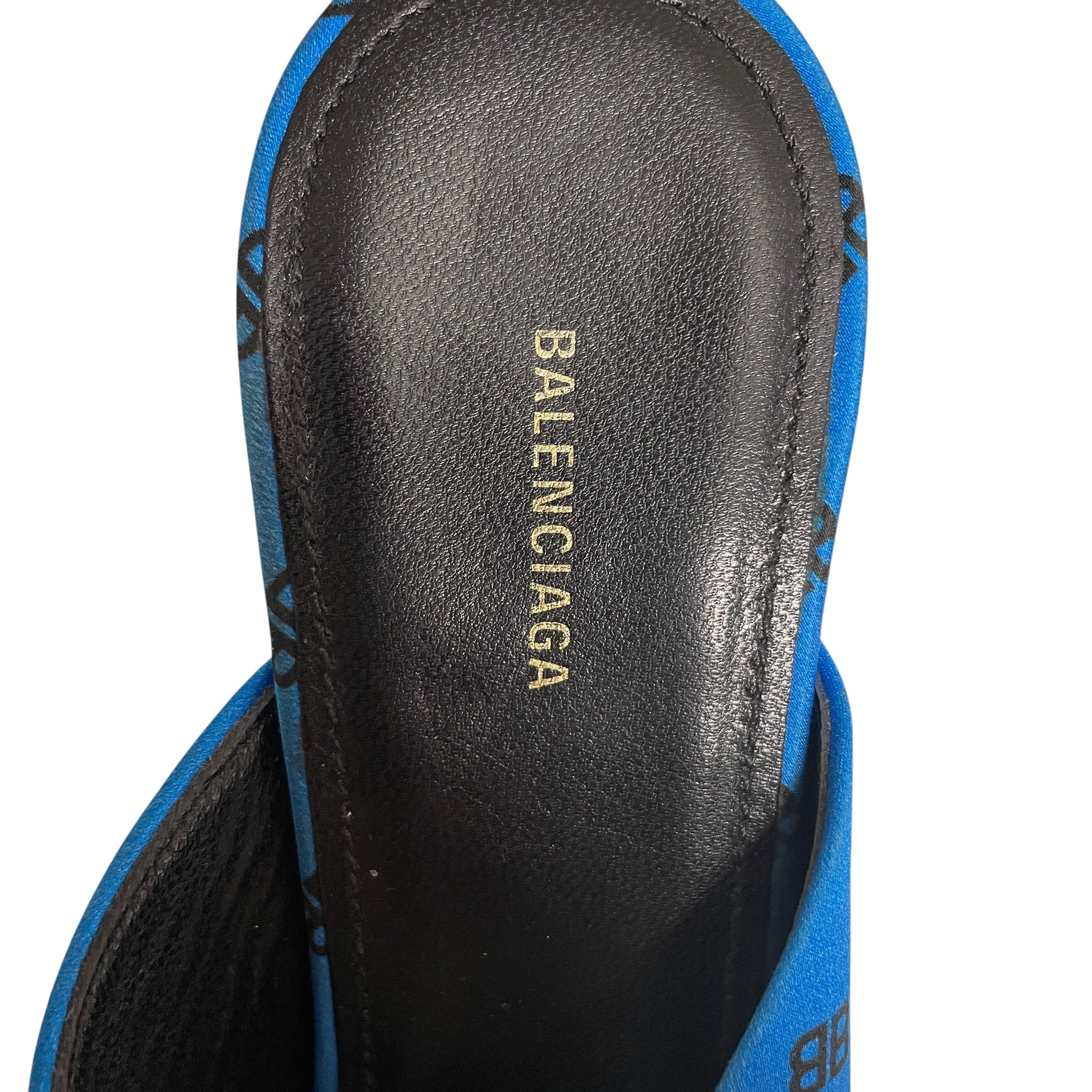 BALENCIAGA/Heels/US 7/Monogram/BLU/KITTEN HEEL BOWS view 4