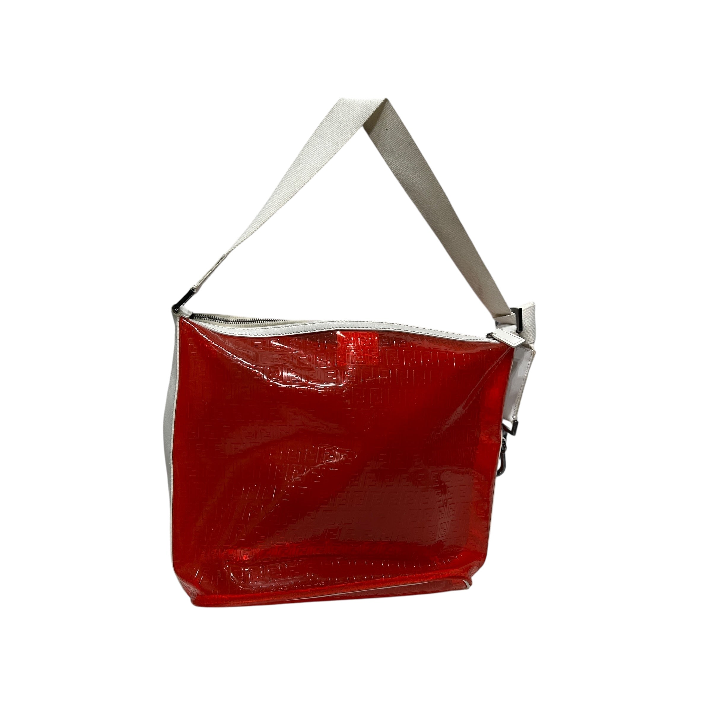 FENDI/Tote Bag/Monogram/RED/CLEAR RED BEACH TOTE BAG view 2
