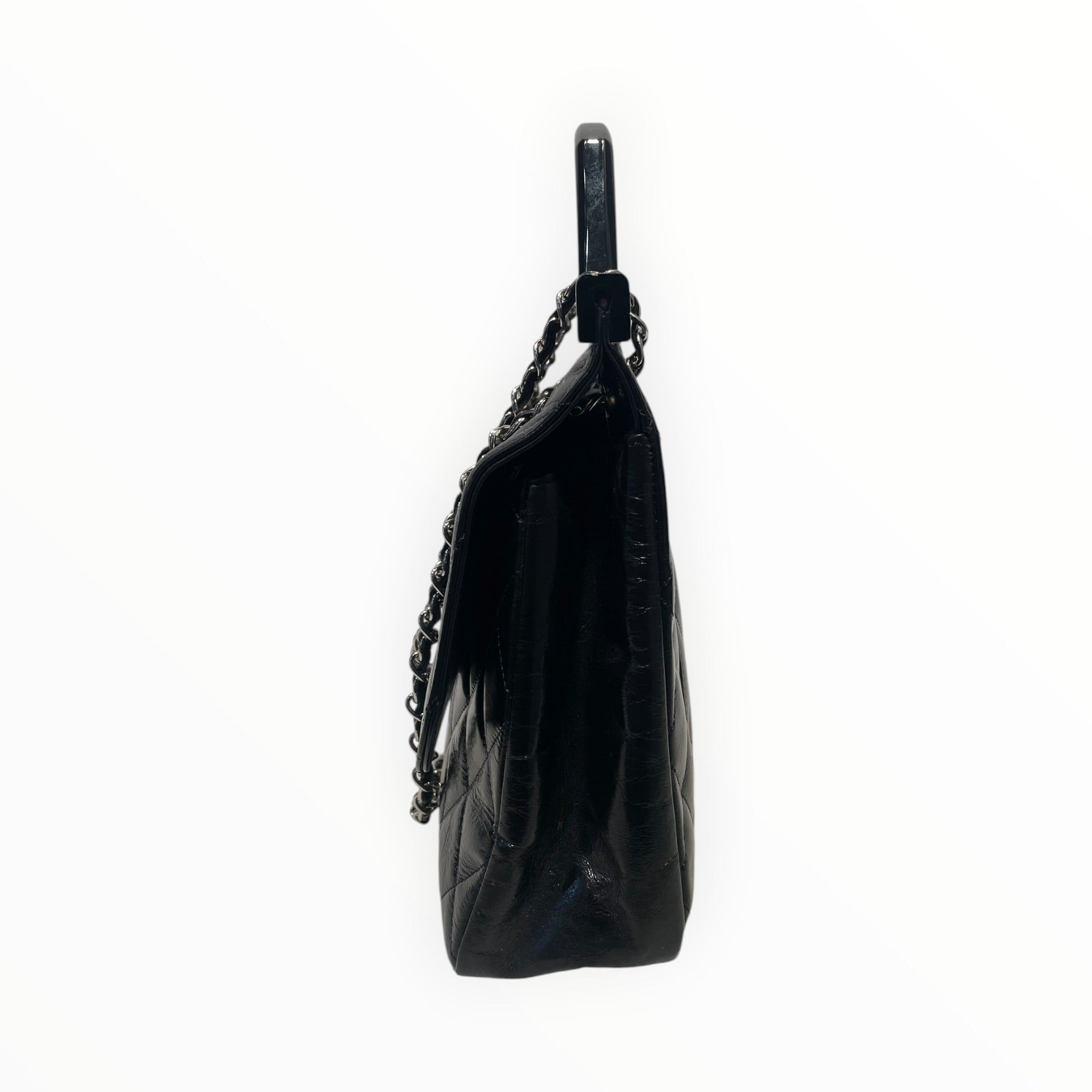 CHANEL/Tote Bag/Leather/BLK/cc delivery tote view 5
