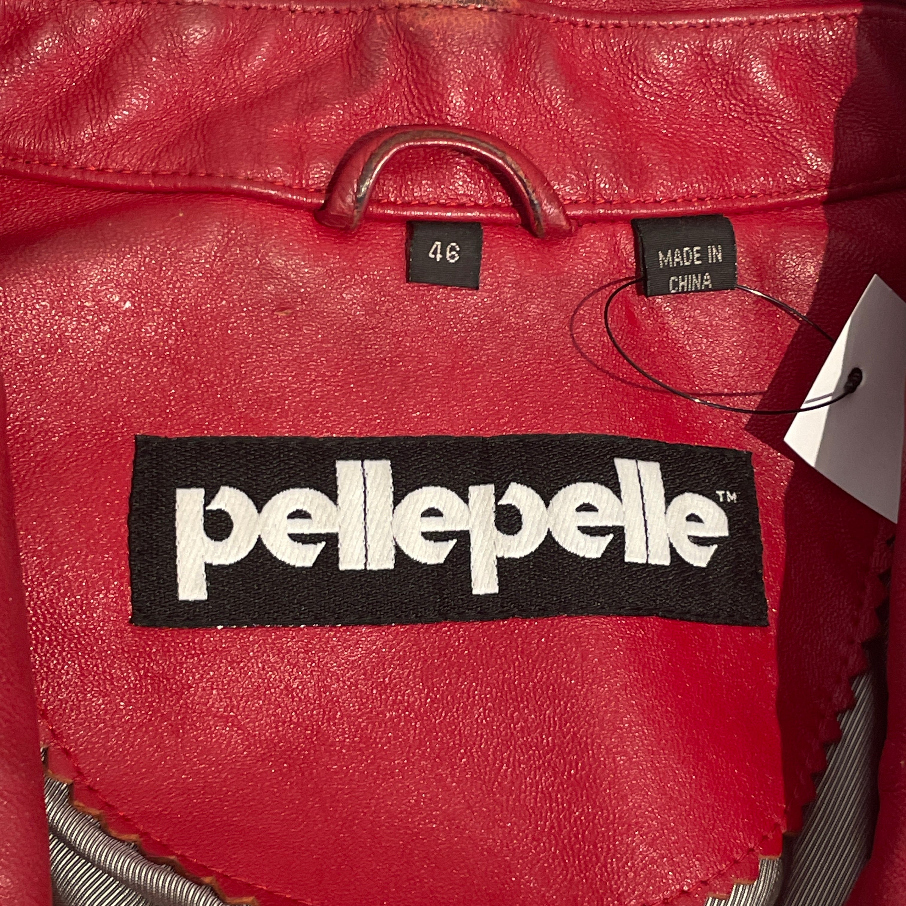 Pelle Pelle/Leather Jkt/46/Leather/RED/RED PELLE WITH BRONZE RIVETS view 3