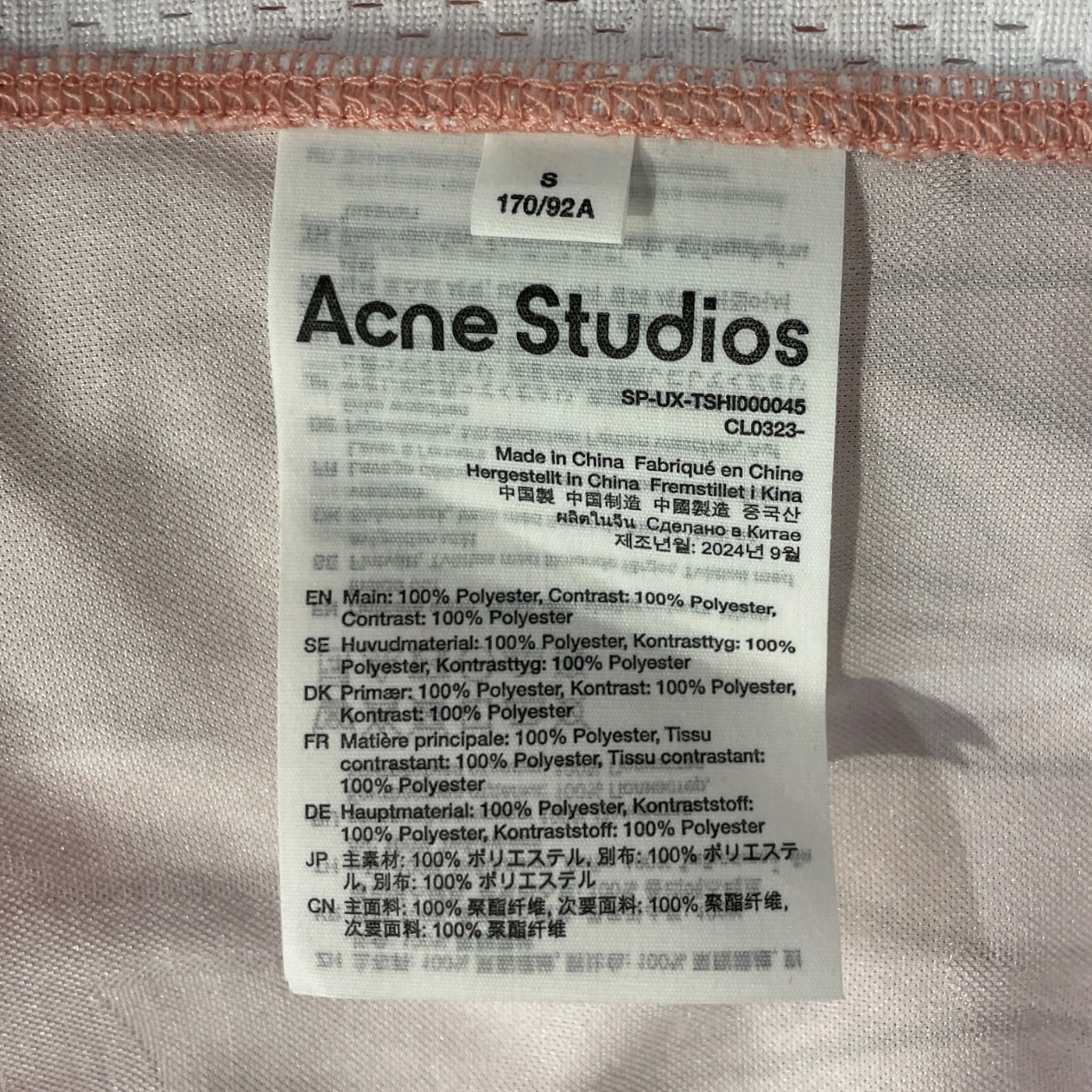 Acne Studios/kappa/T-Shirt/S/Cotton/PNK/All Over Print/ view 3