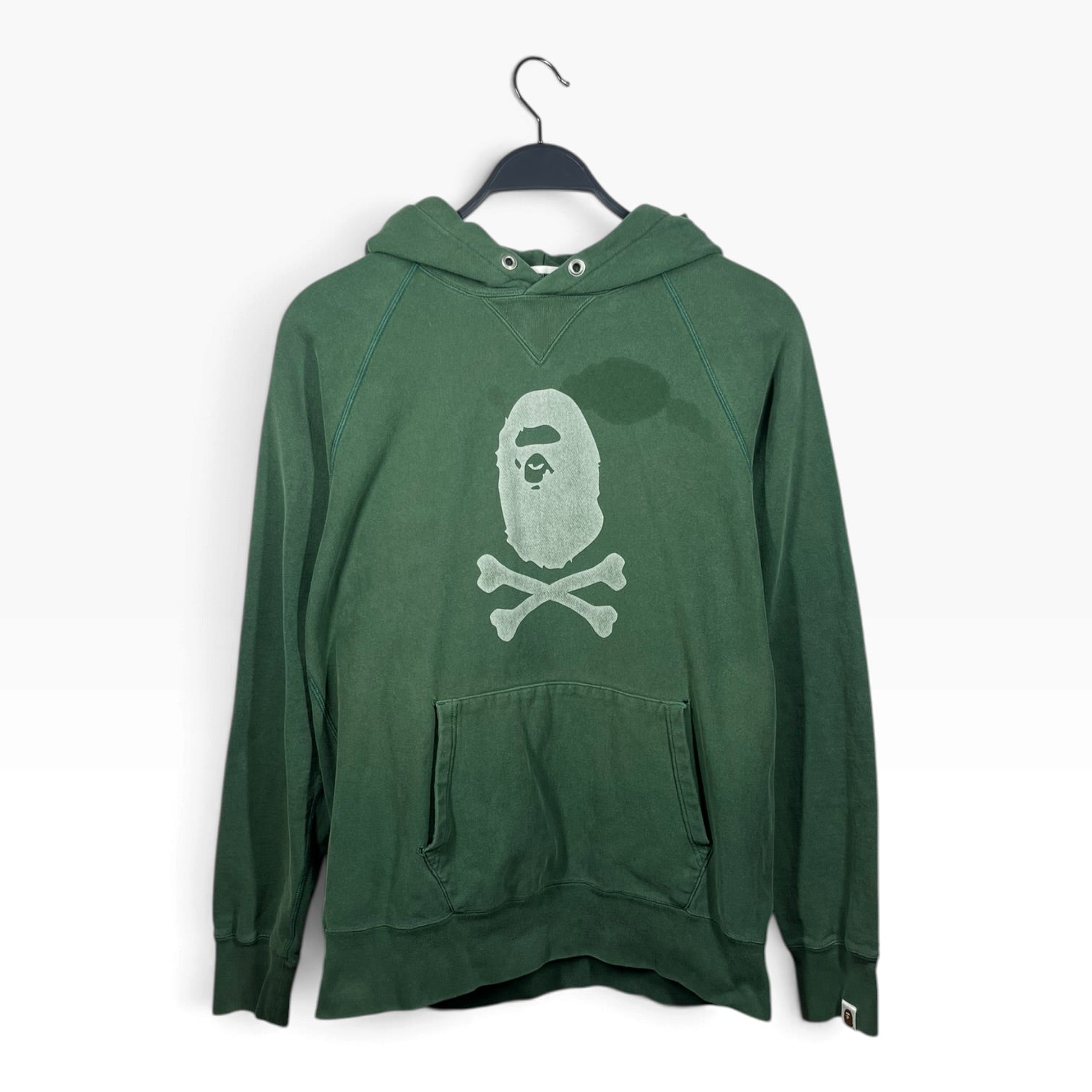 A BATHING APE/Hoodie/L/Graphic/Cotton/GRN/Skull Ape Graphic view 1
