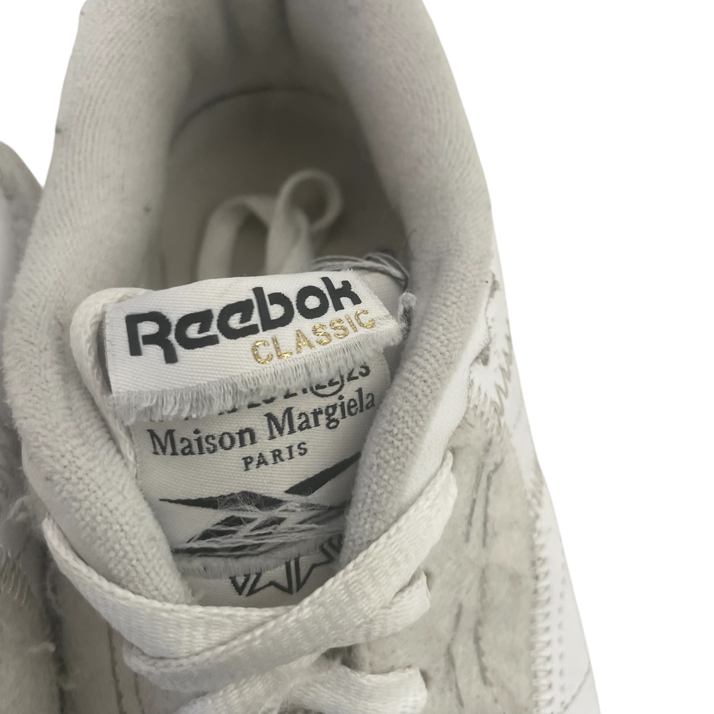 Reebok/Maison Margiela/Low-Sneakers/US 8.5/Leather/WHT/MEMORY OF view 5
