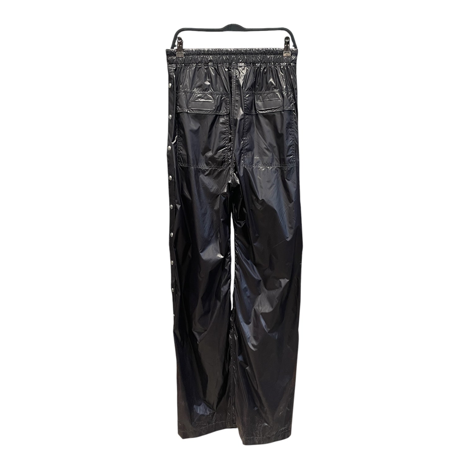 Rick Owens/Pants/M/Nylon/BLK/silv snaps up sides view 1