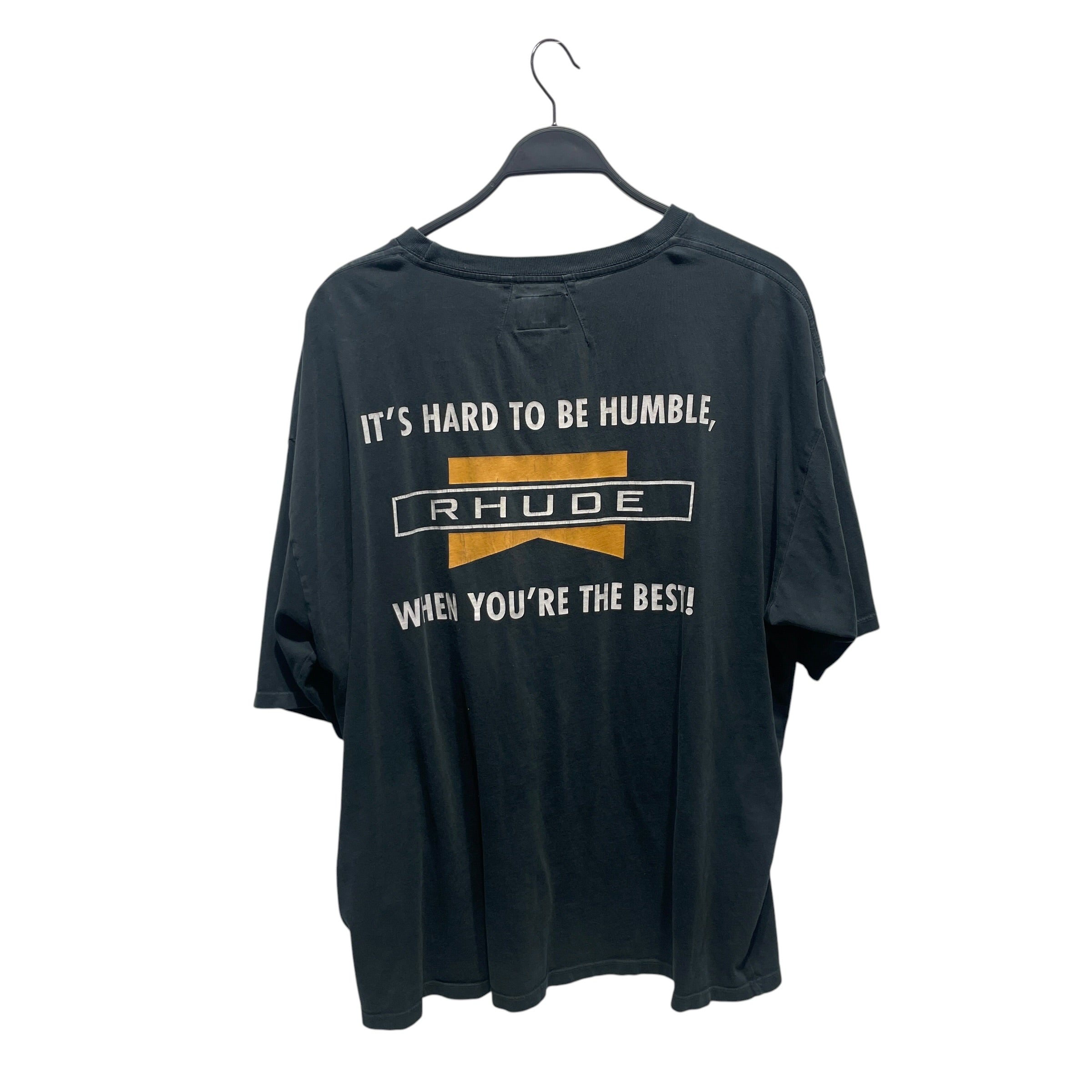 RHUDE/T-Shirt/XL/Cotton/GRY/hard to be humble view 2