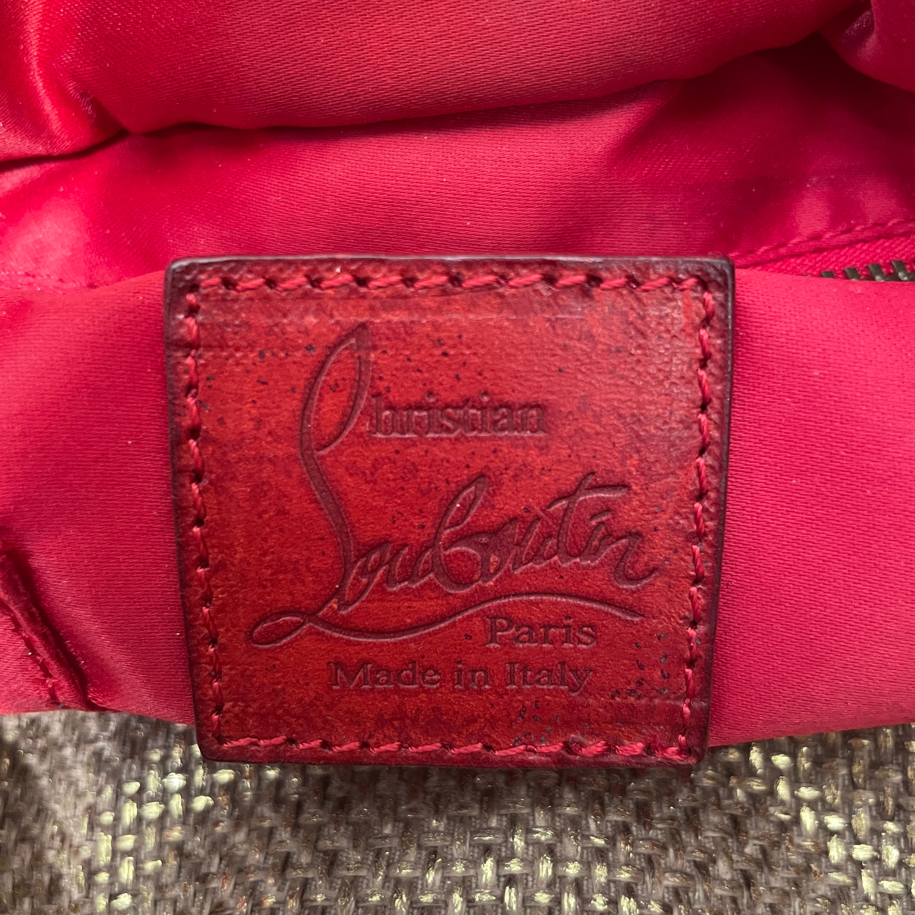 Christian Louboutin/Hand Bag/Cotton/BRW/CHRISTIAN LOUBOTUIN HAND BAG view 5