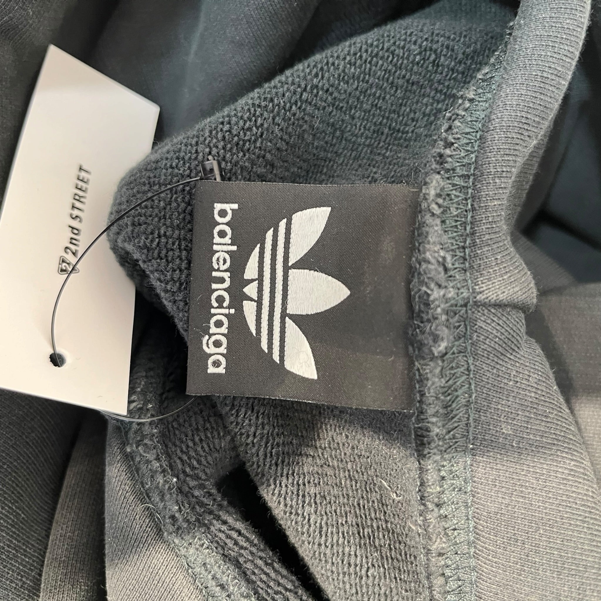 BALENCIAGA/adidas/Hoodie/L/Graphic/Cotton/GRN/Oversize/BLK WHT LOGO view 3