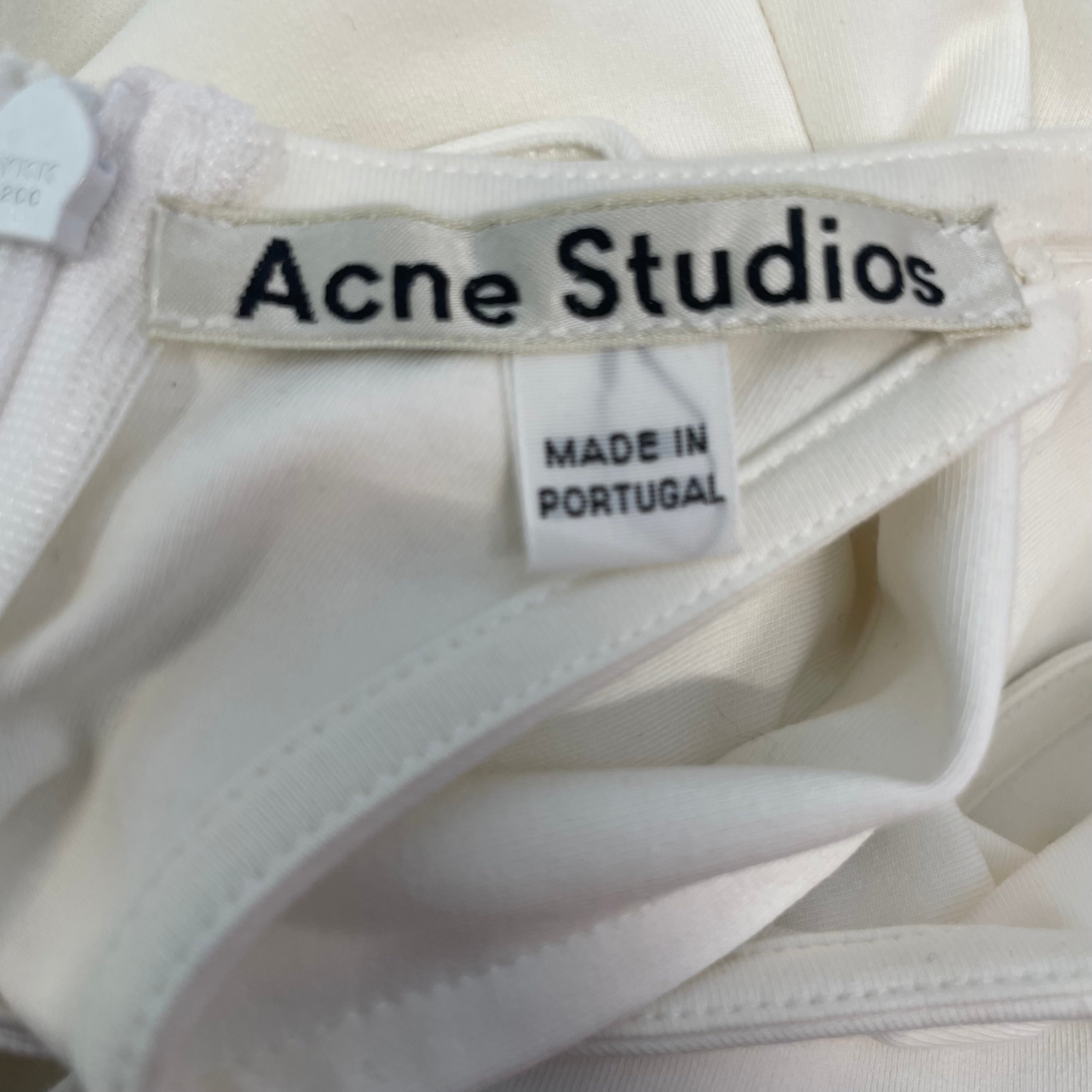Acne Studios/SL Dress/S/Cotton/WHT/SLEEVELESS ACNE DRESS view 3