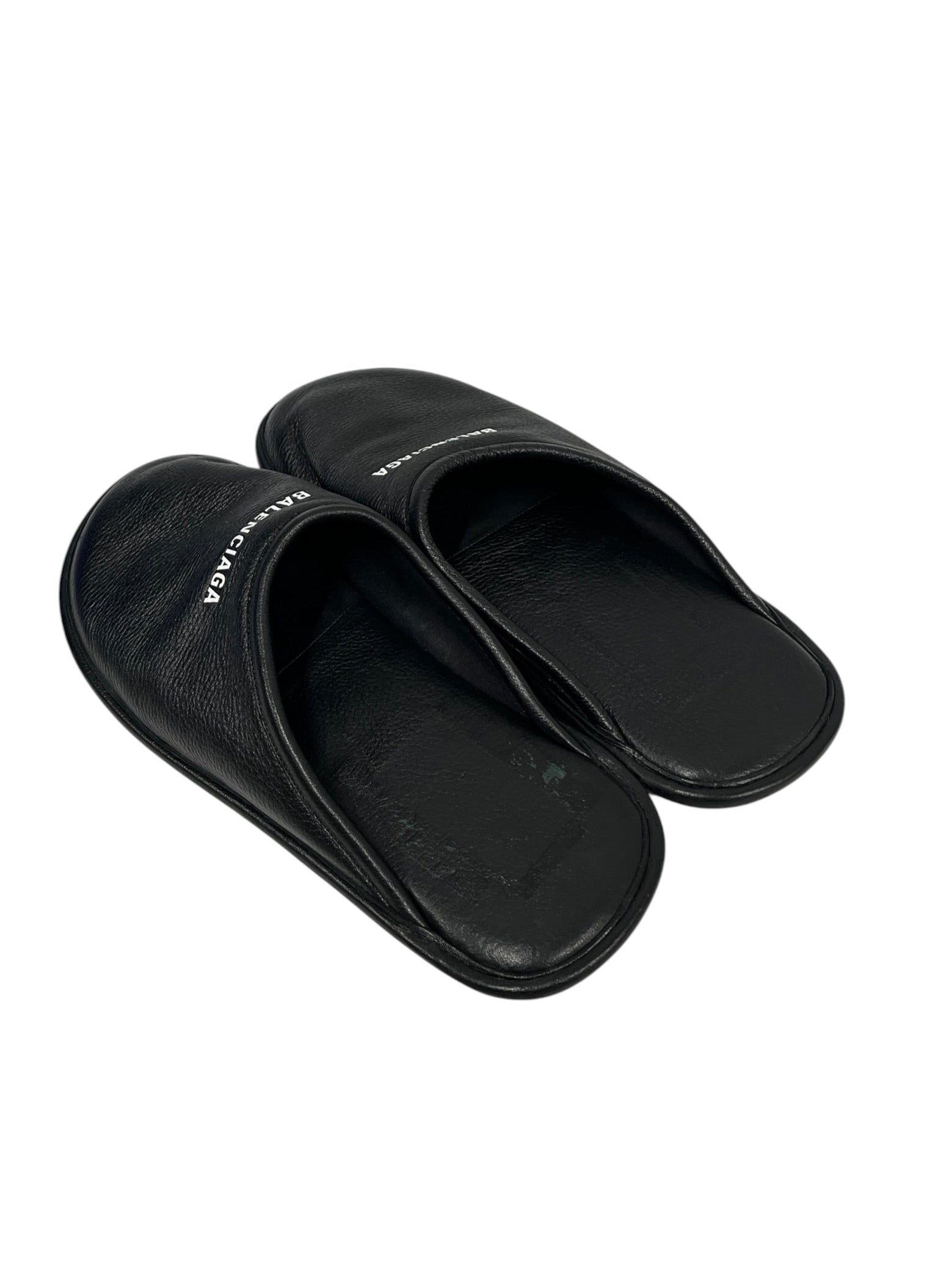 BALENCIAGA/Shoes/EU 46/Leather/BLK/Slip-on/Home Mule view 2