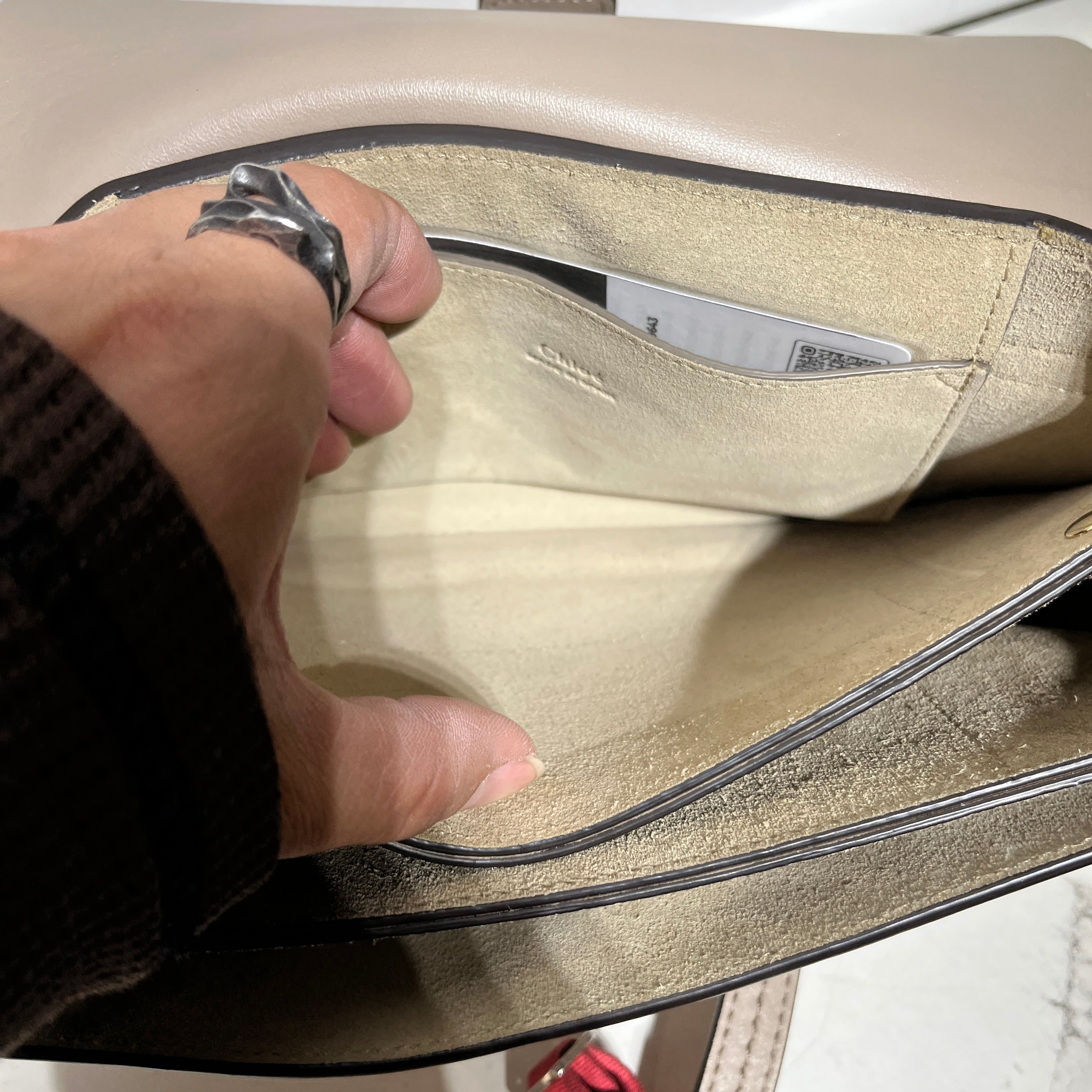 Chloe/Cross Body Bag/Leather/GRY/FAYE SHOULDER BAG view 8