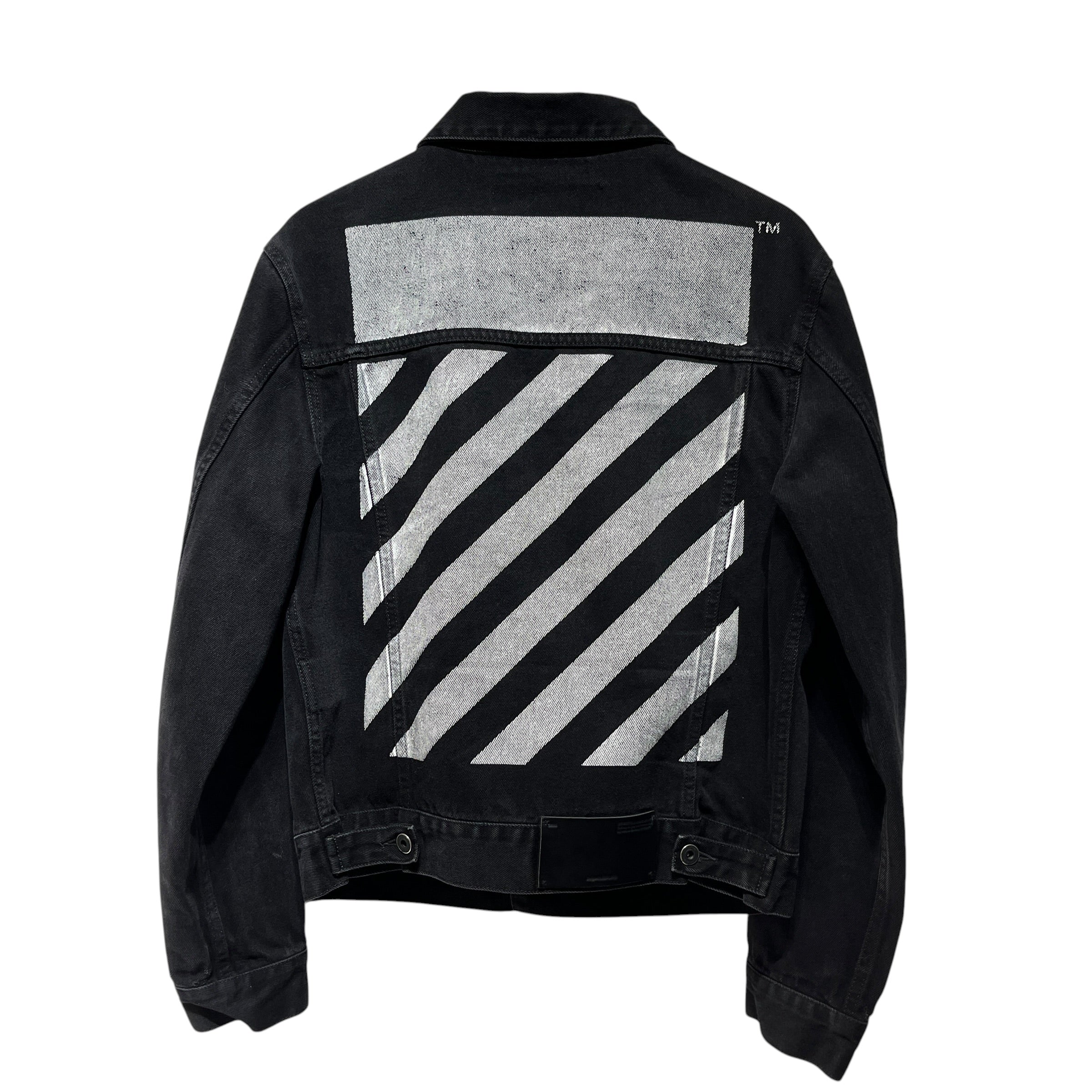 OFF-WHITE/Denim Jkt/M/Denim/BLK/Graphic/PERMANENT view 2