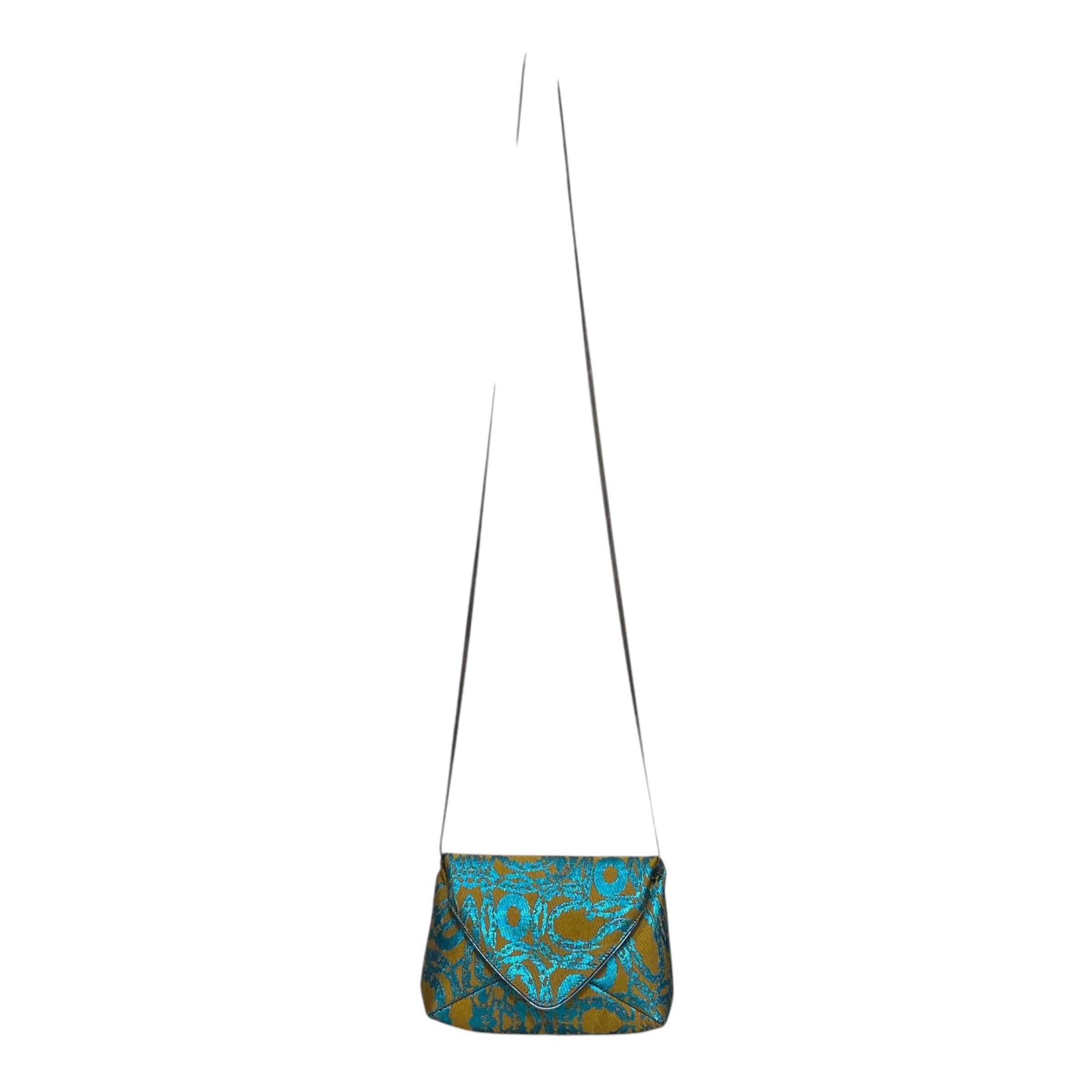DRIES VAN NOTEN/Cross Body Bag/Floral Pattern/Hemp/BLU/METAL STRAP/CML BLU GRAPHIC view 1
