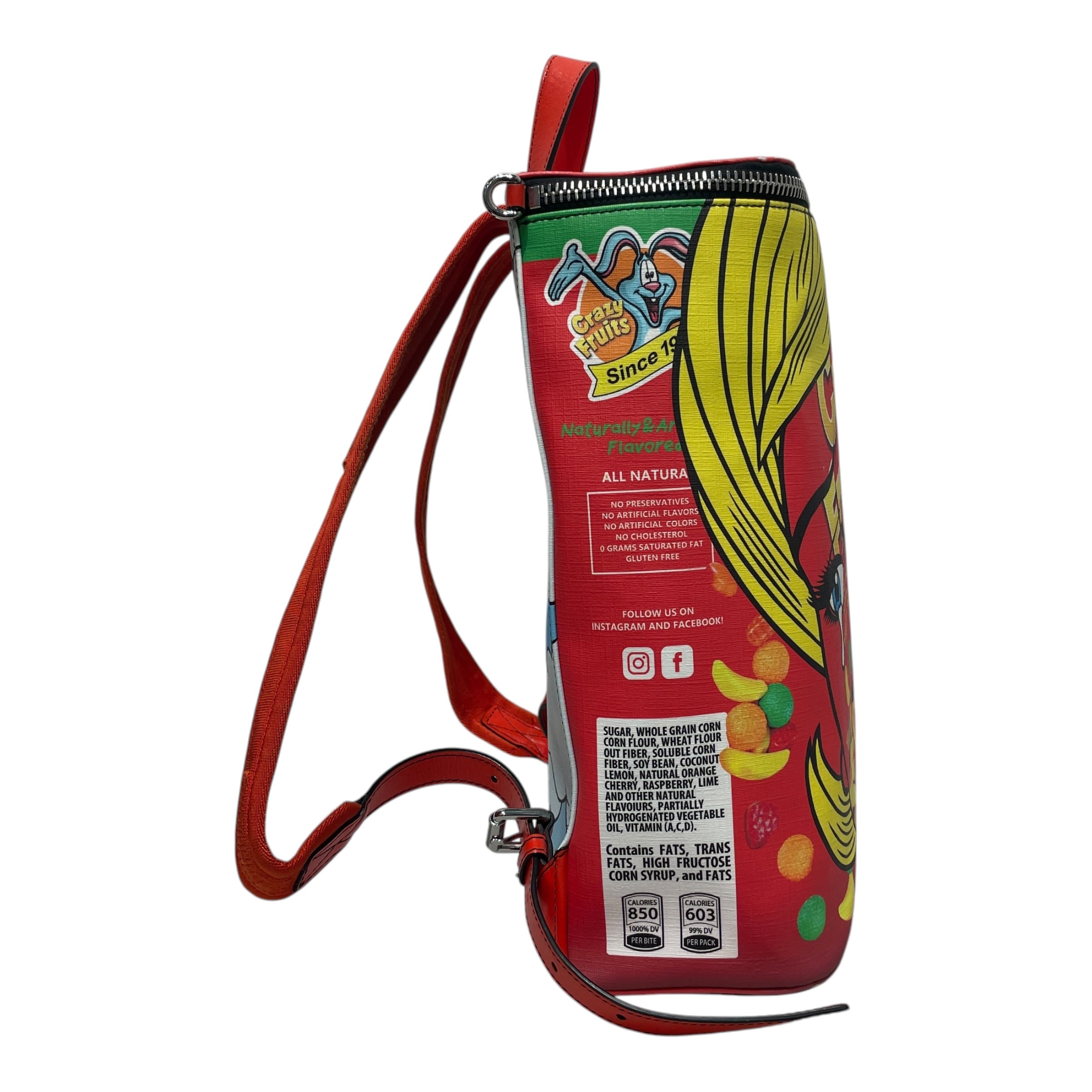 MOSCHINO/Backpack/All Over Print/Polyester/RED/Crazy Fruit view 3
