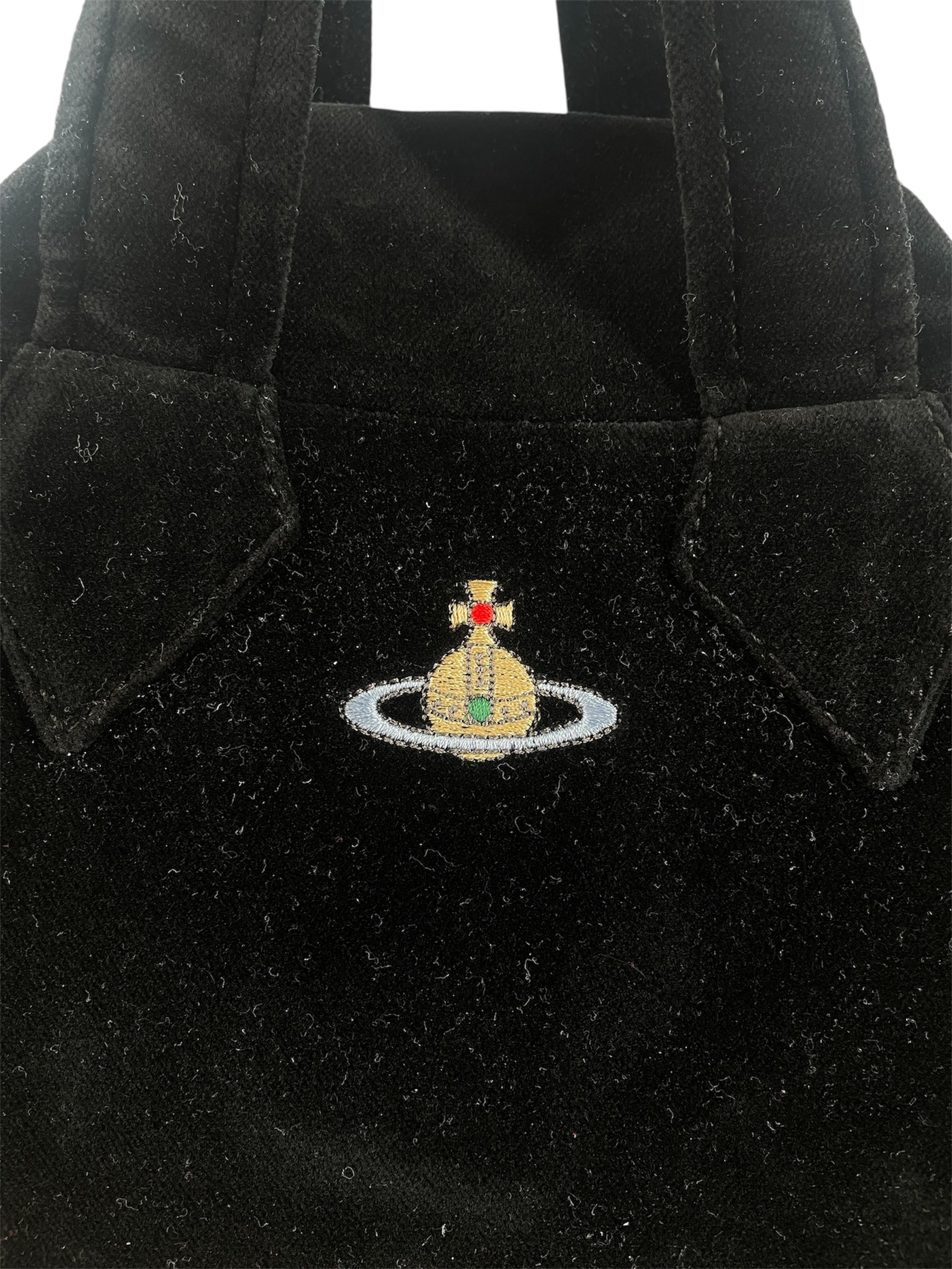 Vivienne Westwood/Bag/BLK/VEGAN VELVET S SMALL ORB LOGO view 4