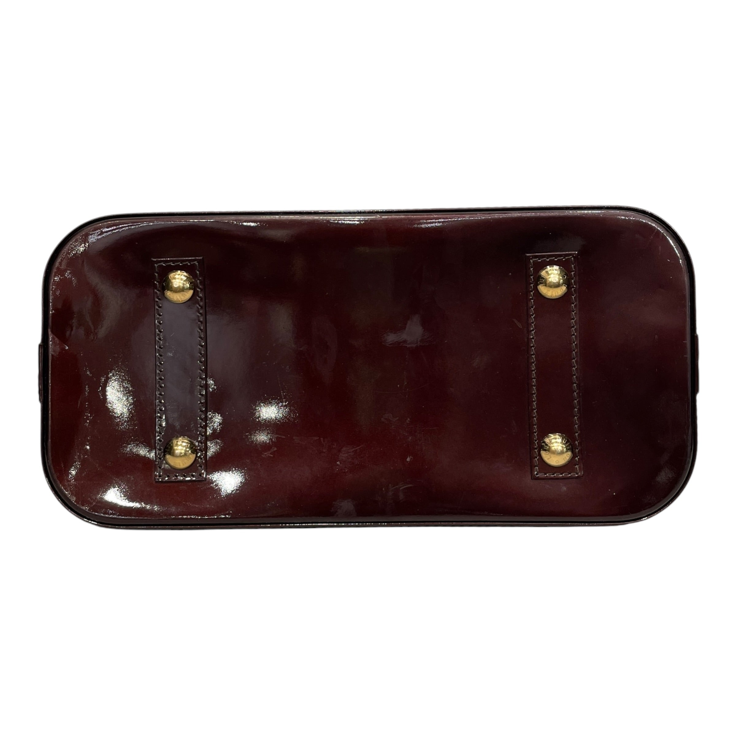 LOUIS VUITTON/Hand Bag/Monogram/Leather/BRD/PATENT LEATHER VERNIS ALMA view 3