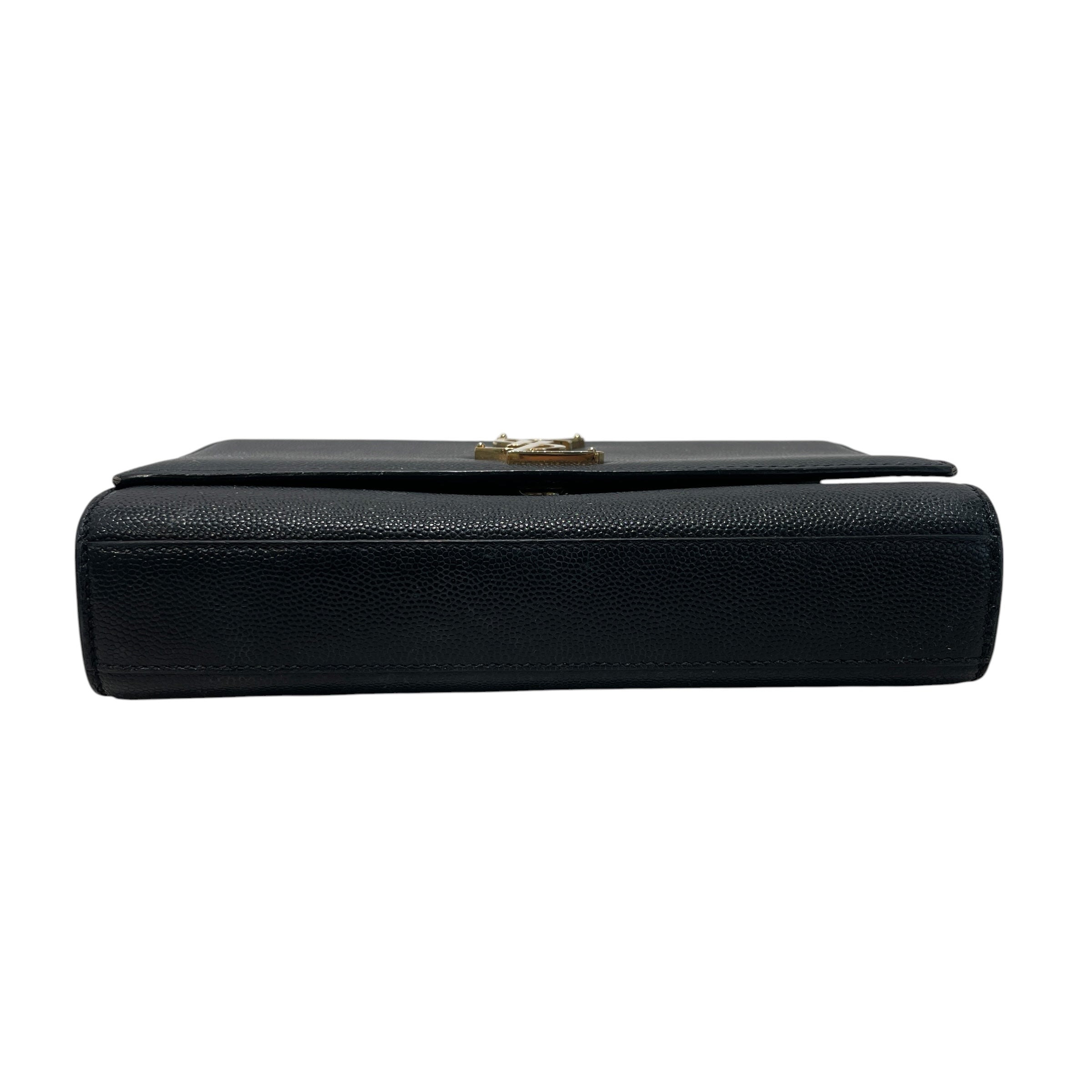 SAINT LAURENT/Cross Body Bag/Leather/BLK/kate crossbody view 3